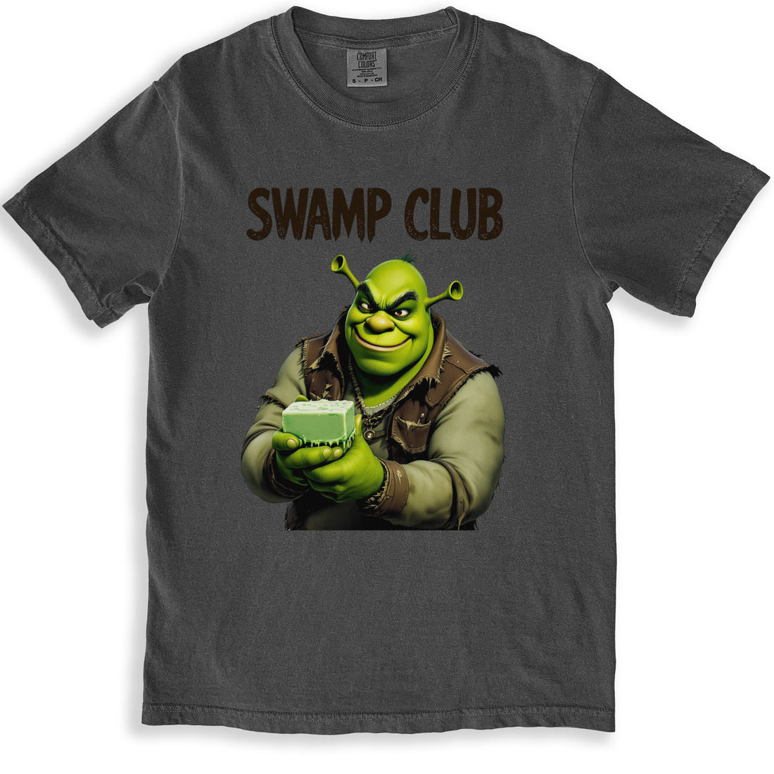 Swamp Club Graphic Tees Shrek Wearing Cute Smile product type