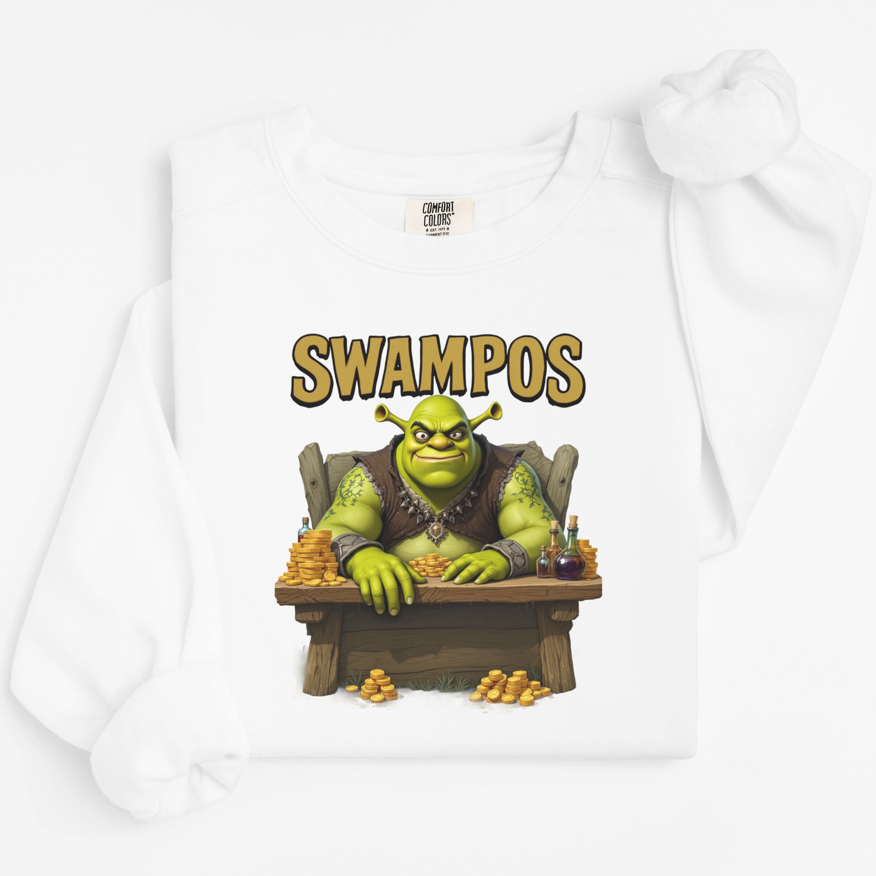 Humorous Shrek Swampos Graphic Sweatshirt product type