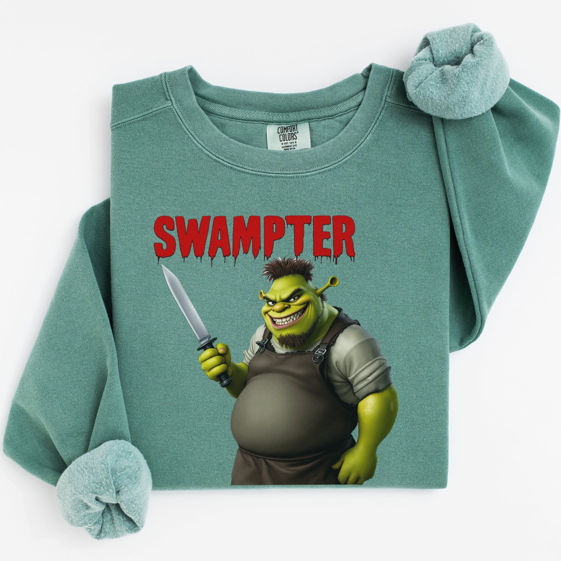 Swampter Graphic Novelty Green Sweatshirt product type