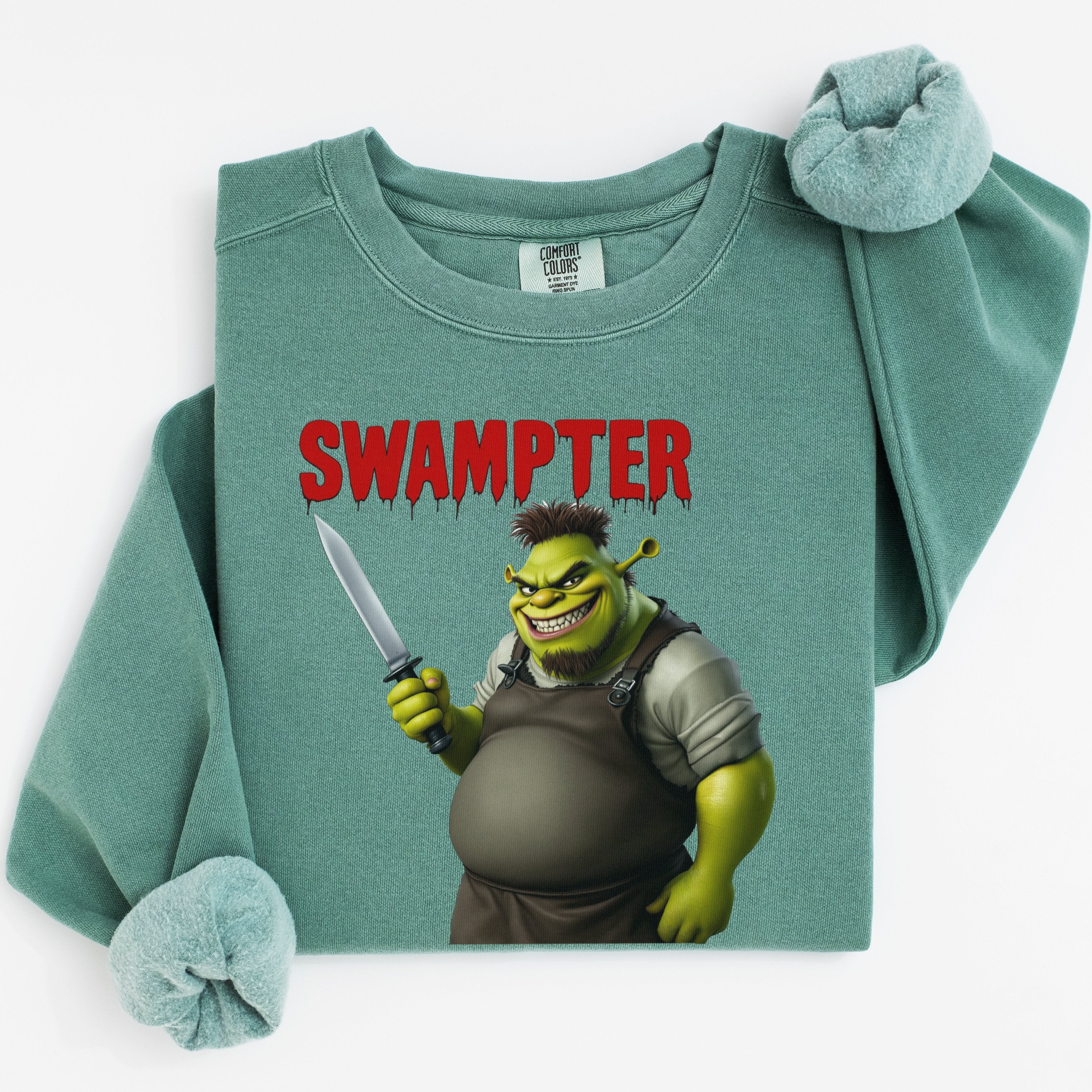 Swampter Graphic Novelty Green Sweatshirt product type