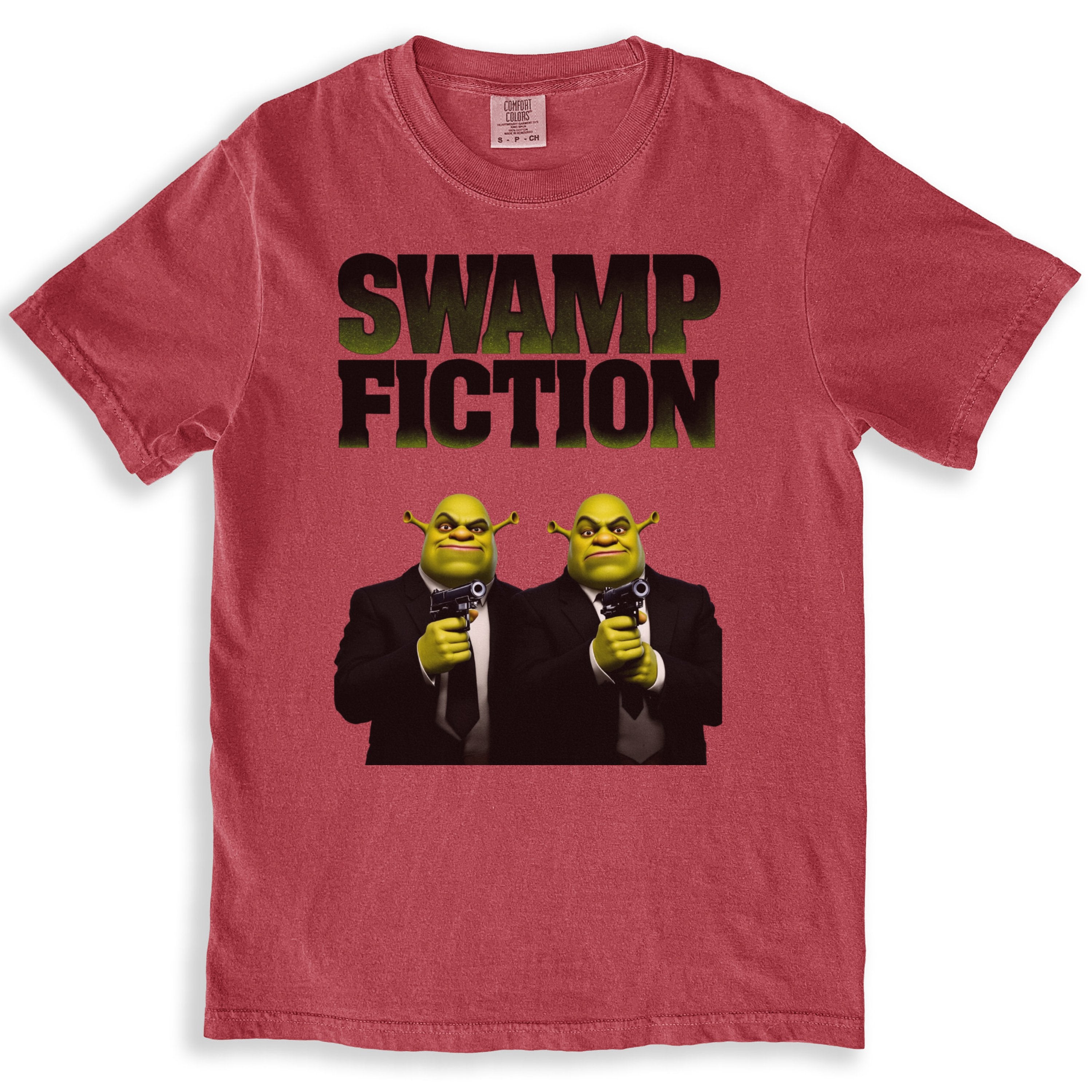 Swamp Fiction with Shrek Inspired Design Trendy T-Shirts