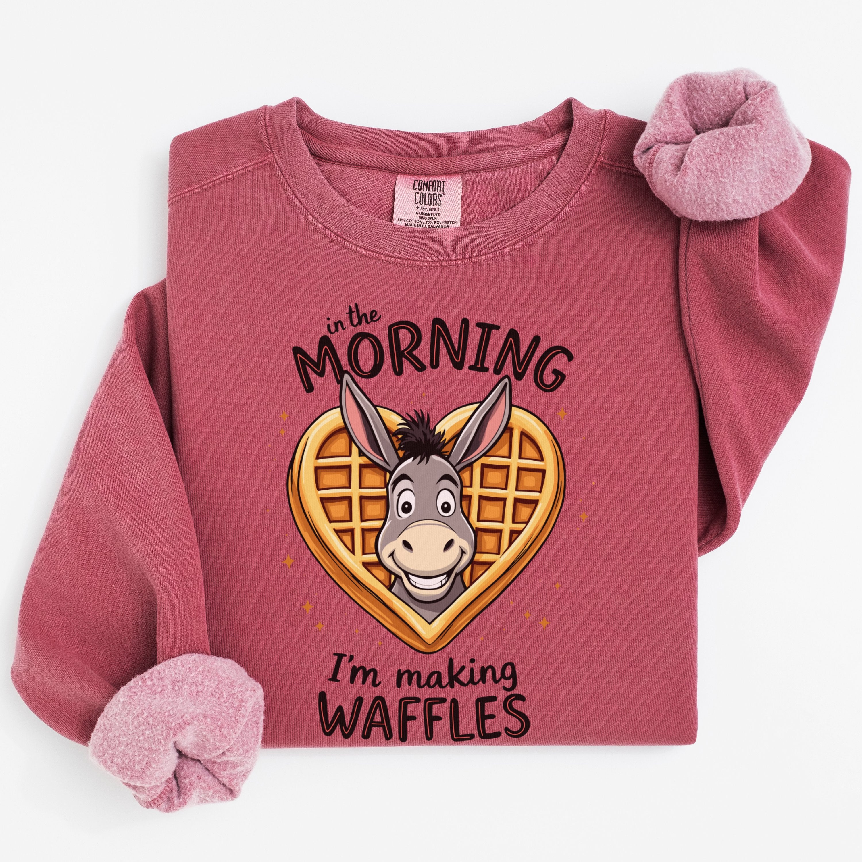 Funny Donkey and Waffles Graphic Sweatshirt product