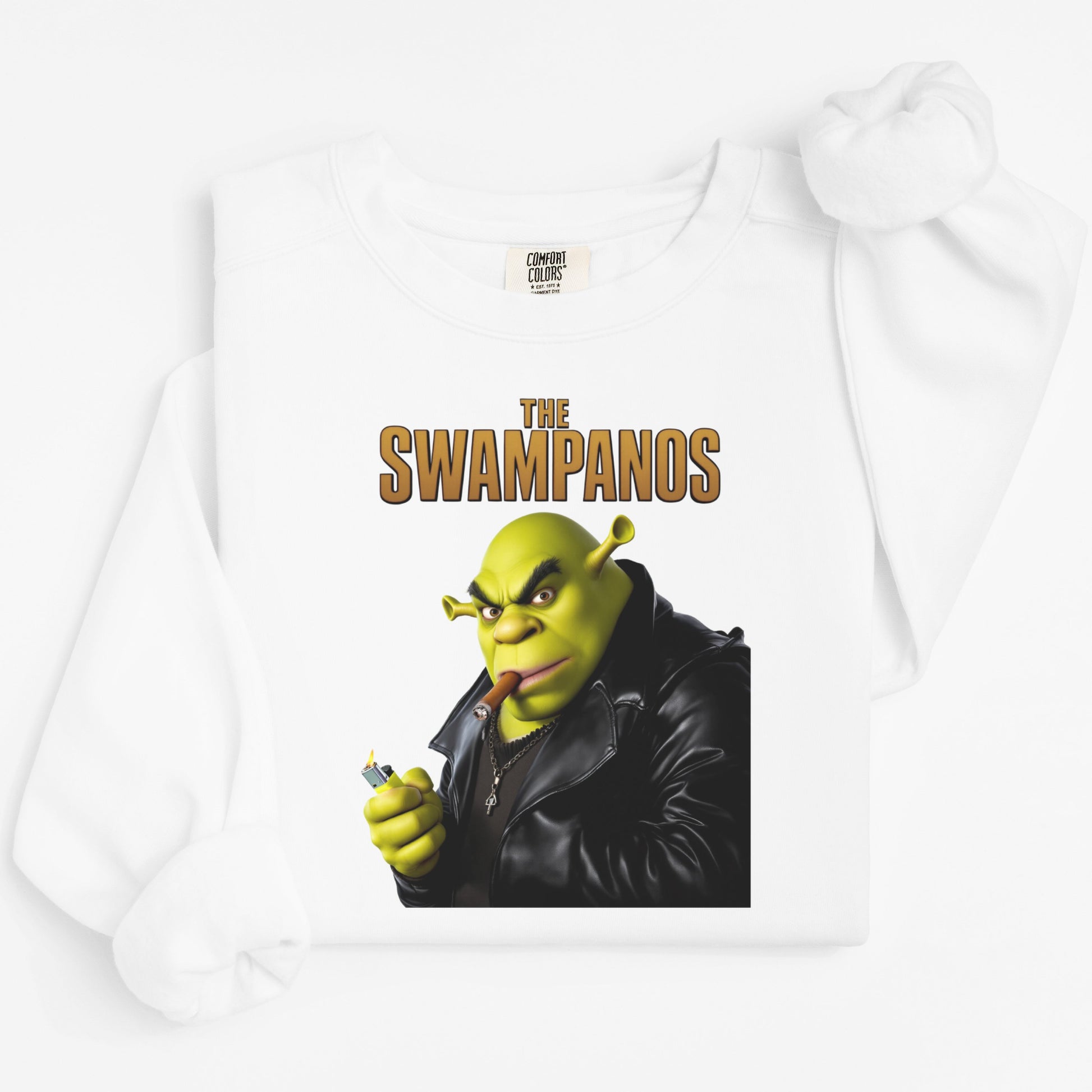 The Swampanos Funny Green Character Sweatshirt product type