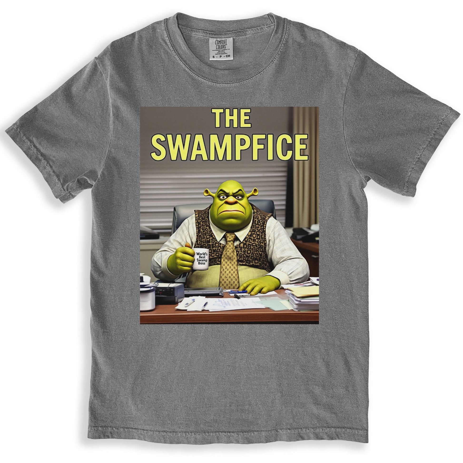 The Swampfice Graphic T-Shirt Funny Parody Office product