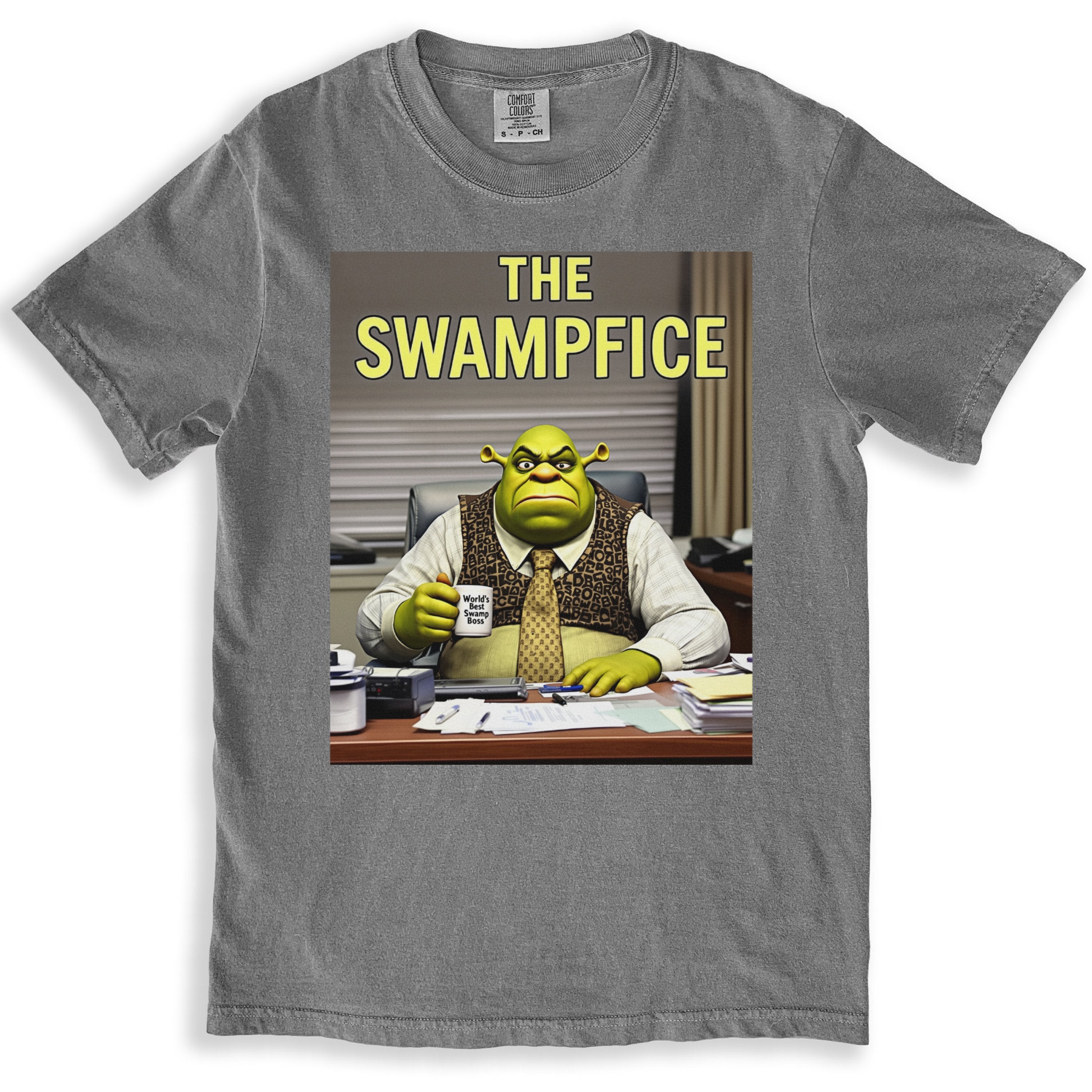 The Swampfice Graphic T-Shirt Funny Parody Office product