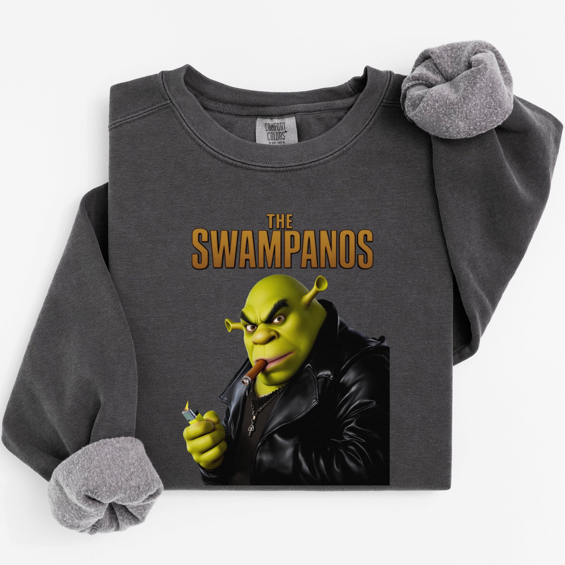 The Swampanos cool sweatshirt features unique product type