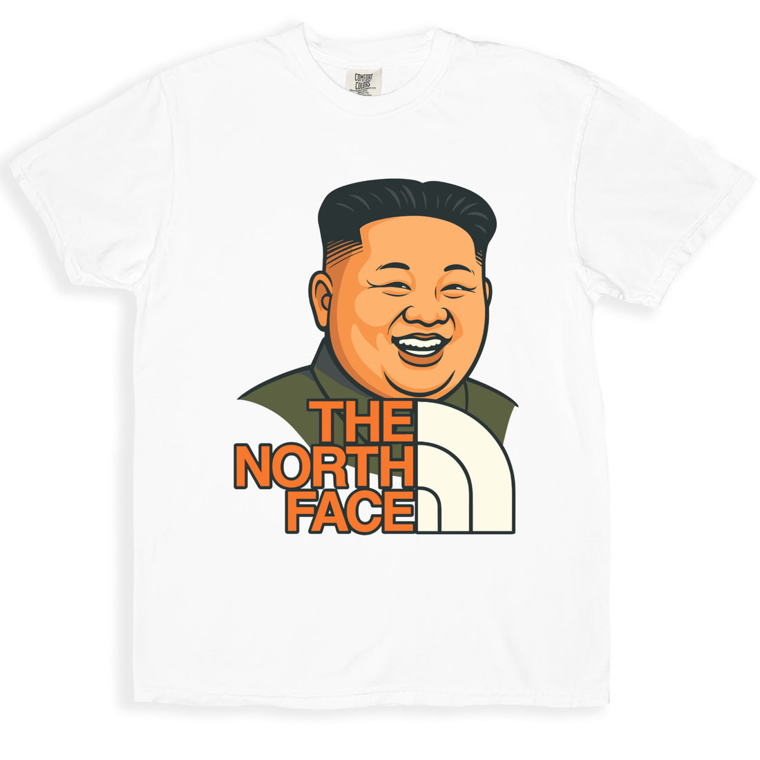 The North Face Kim Jong Un Parody White Graphic T-Shirt product