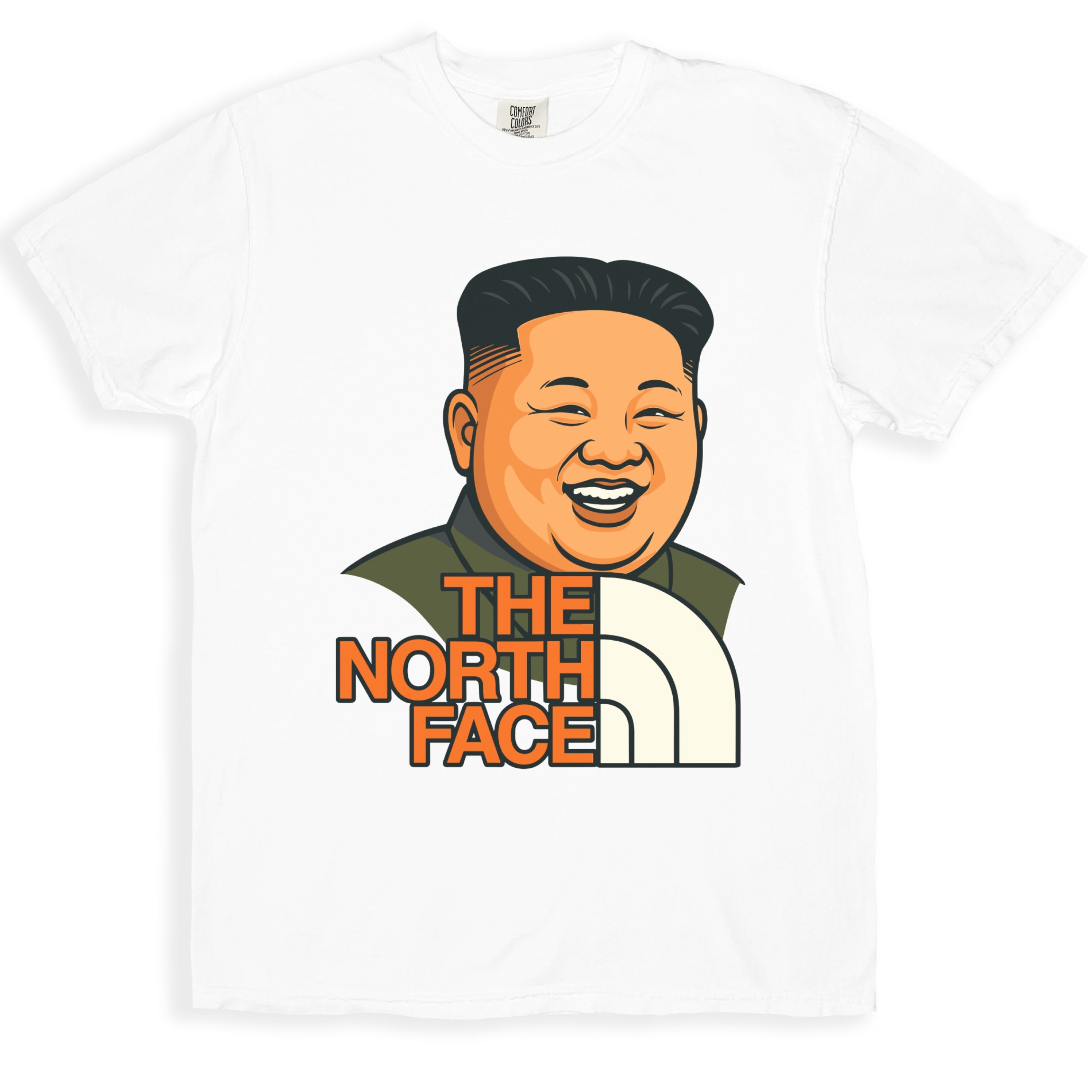 The North Face Kim Jong Un Parody White Graphic T-Shirt product