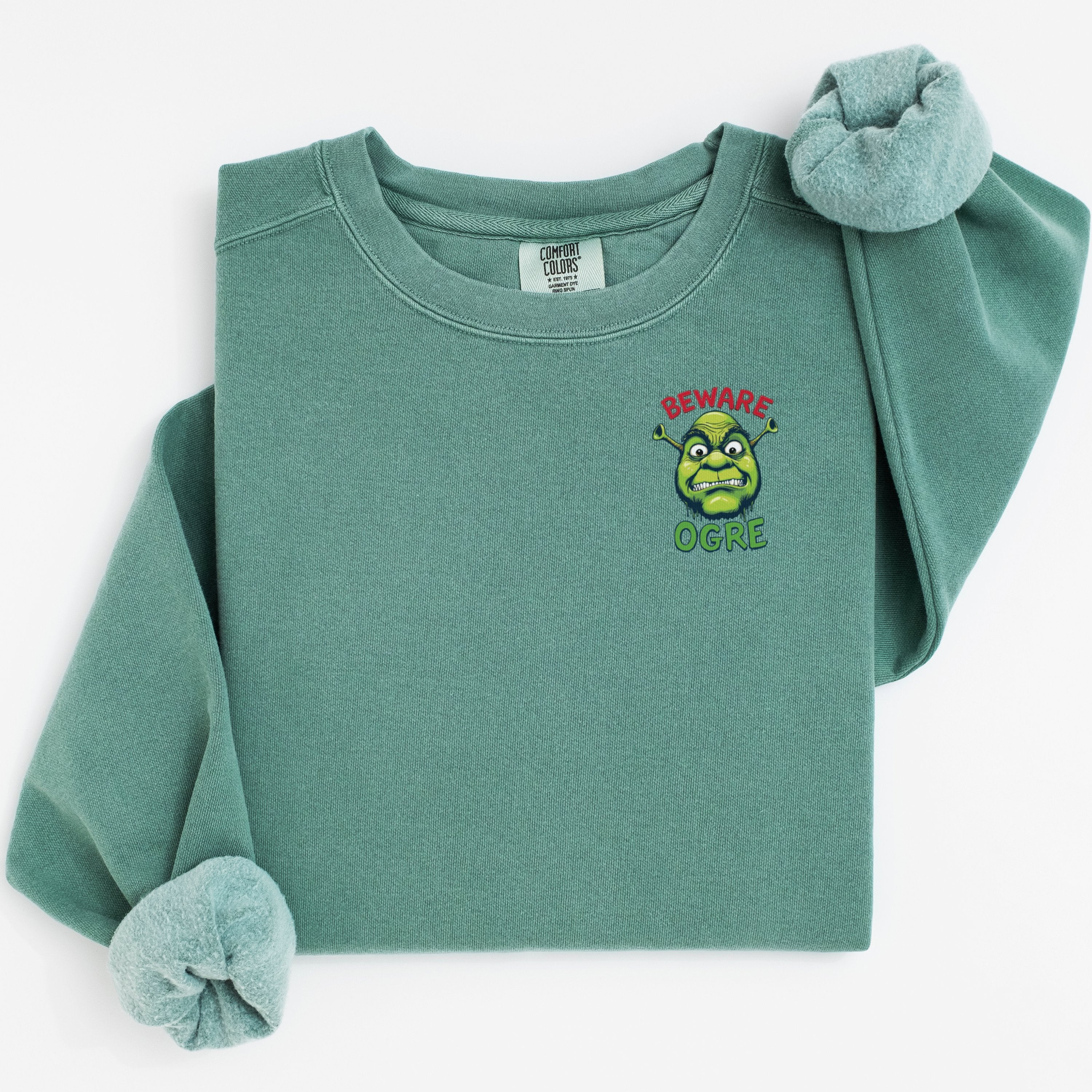 Beware Ogre Design Sleeves Cozy Sweatshirt product
