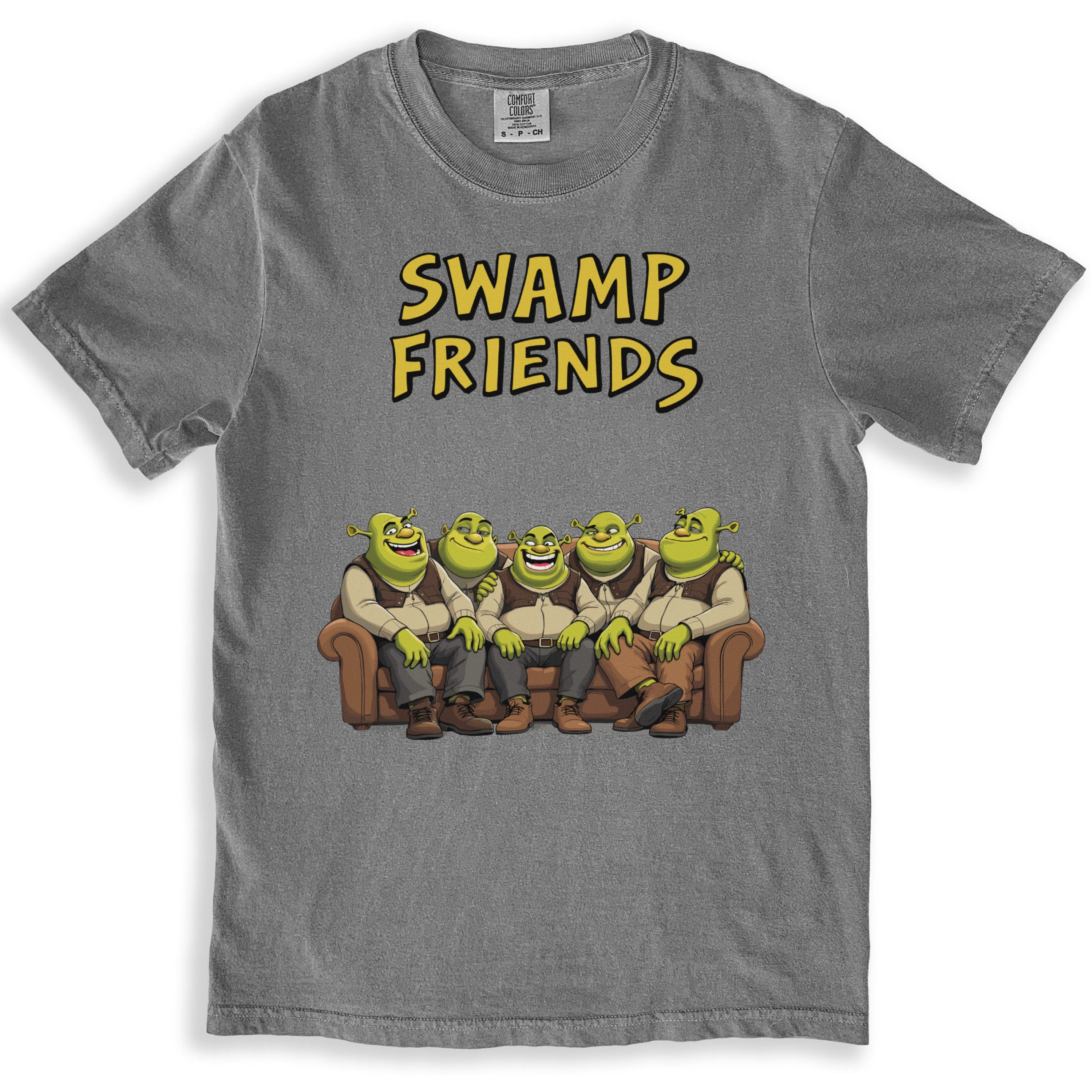 Swamp Friends Grey T-shirt Graphic Print product type