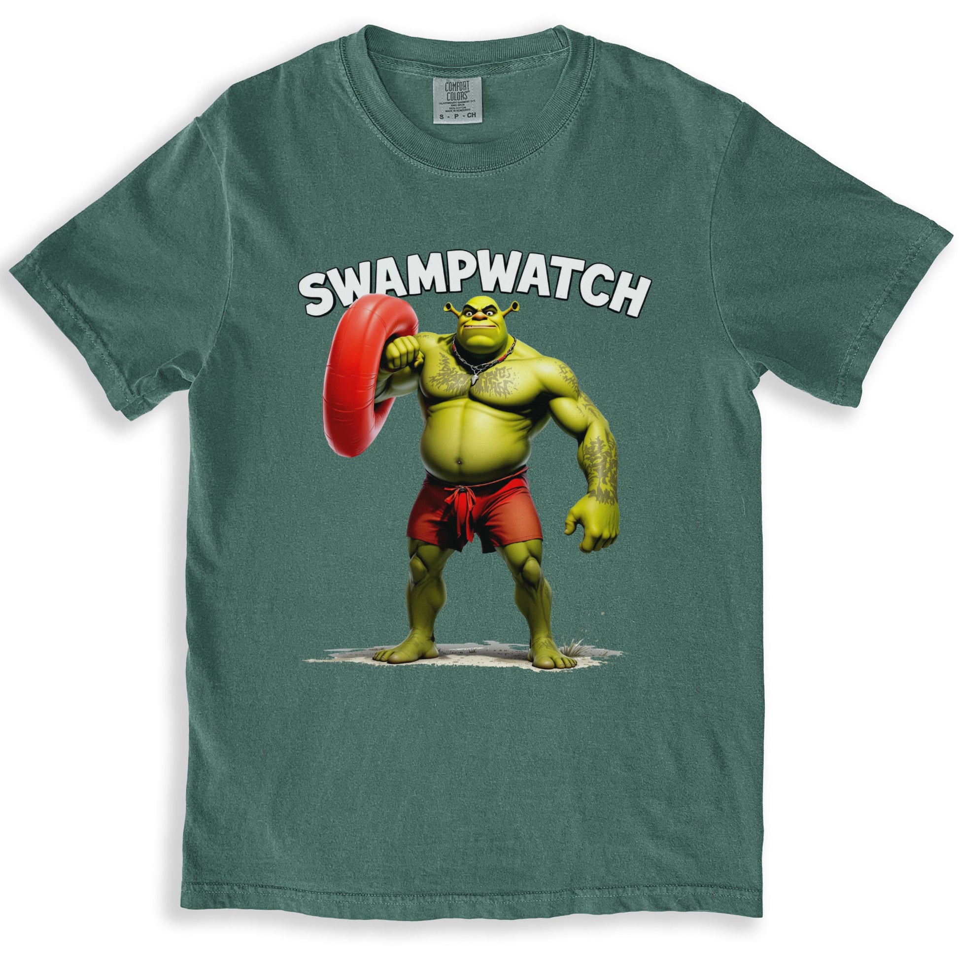 Swampwatch Shrek Lifeguard Novelty Graphic T-Shirt product