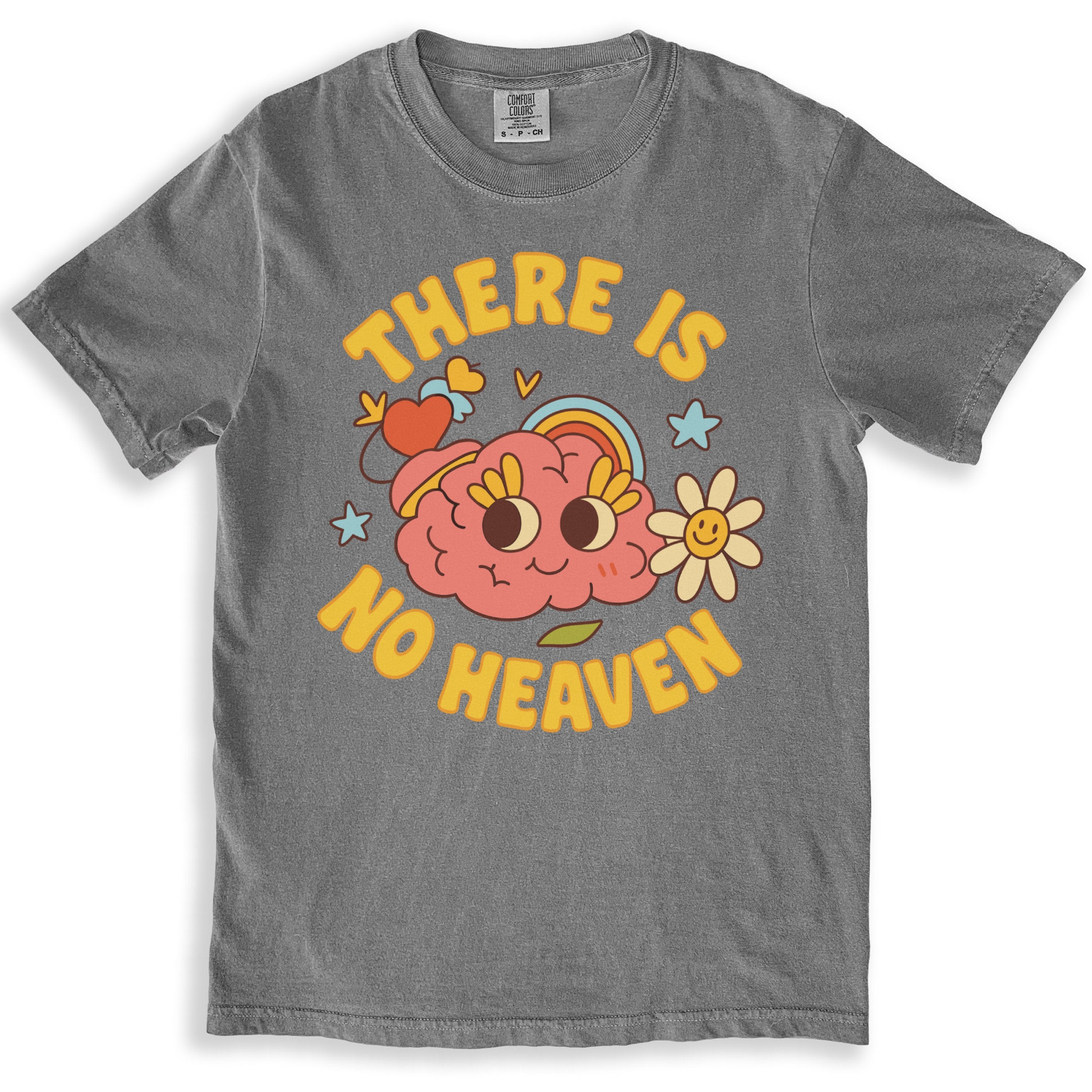 There Is No Heaven Graphic Grey Shirt Product Type