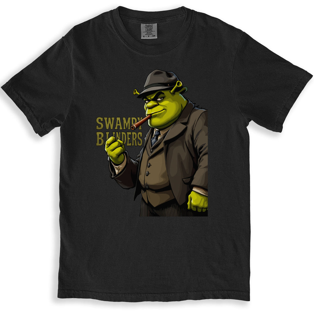 Swampy Blinders Parody Print Graphic T-shirt product type