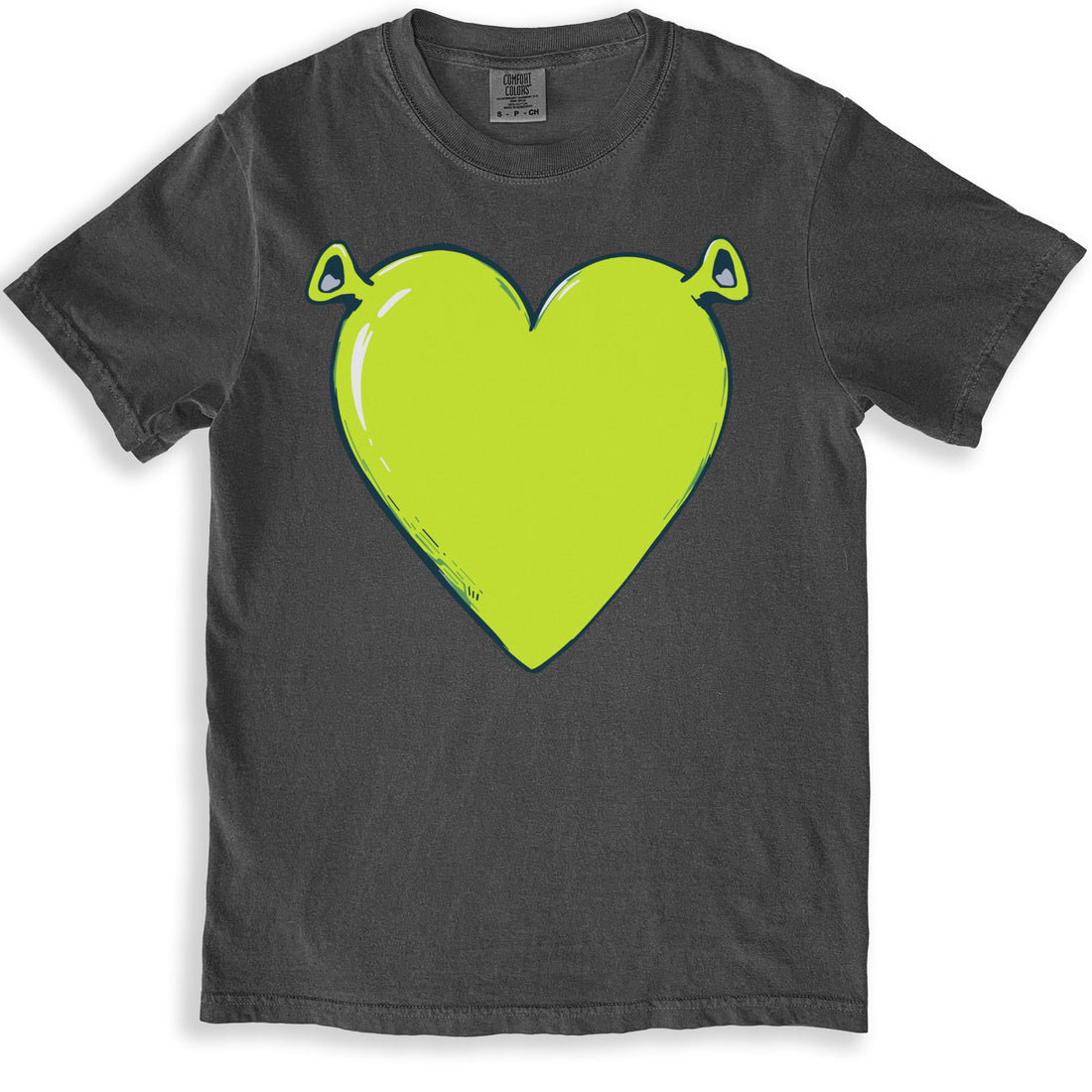 Vibrant Green Heart T-shirt with Cute Design product type