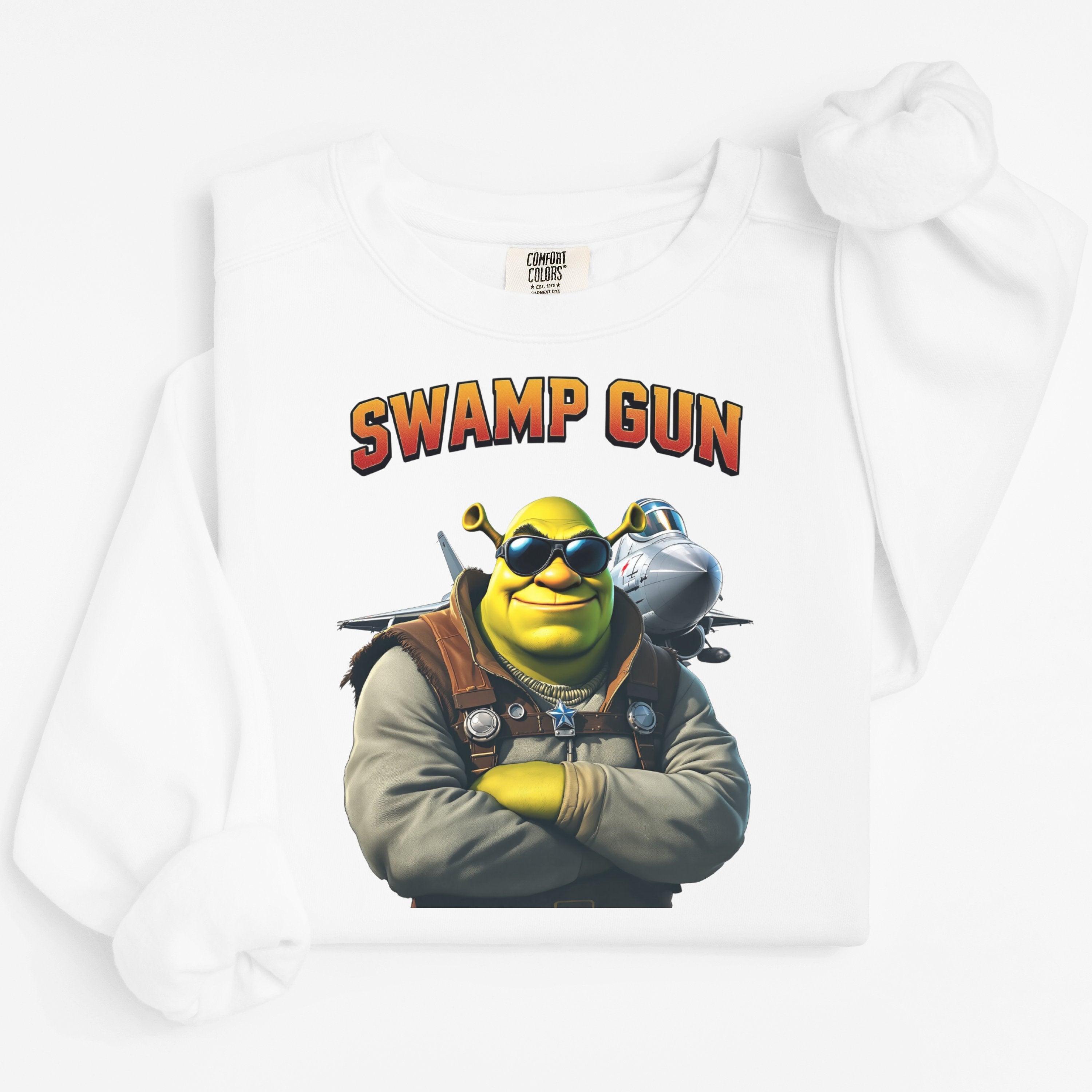 Cool Swamp Gun Themed Graphic Sweatshirt product