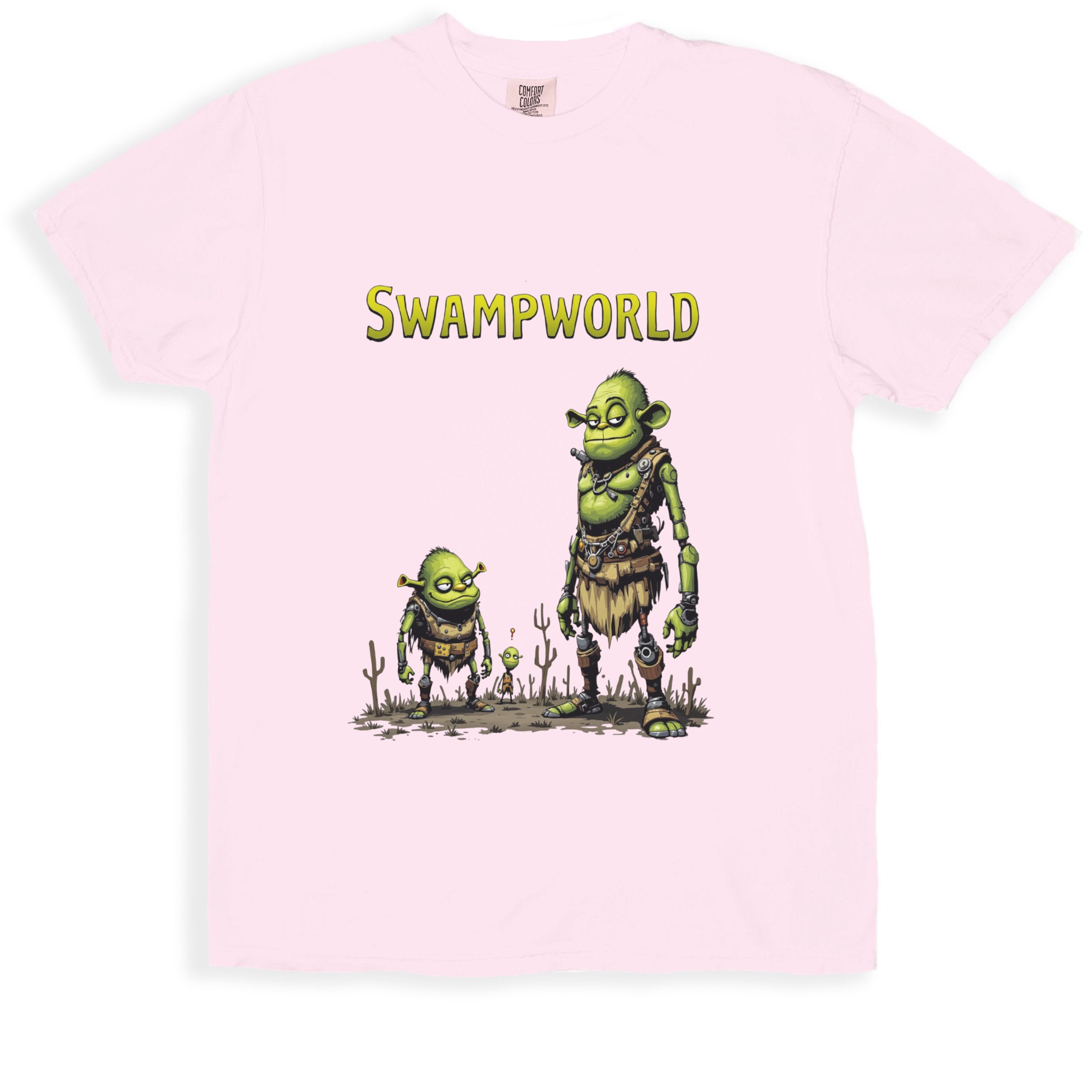 Swampworld Graphic Funny Shrek Style Tee Shirt product type
