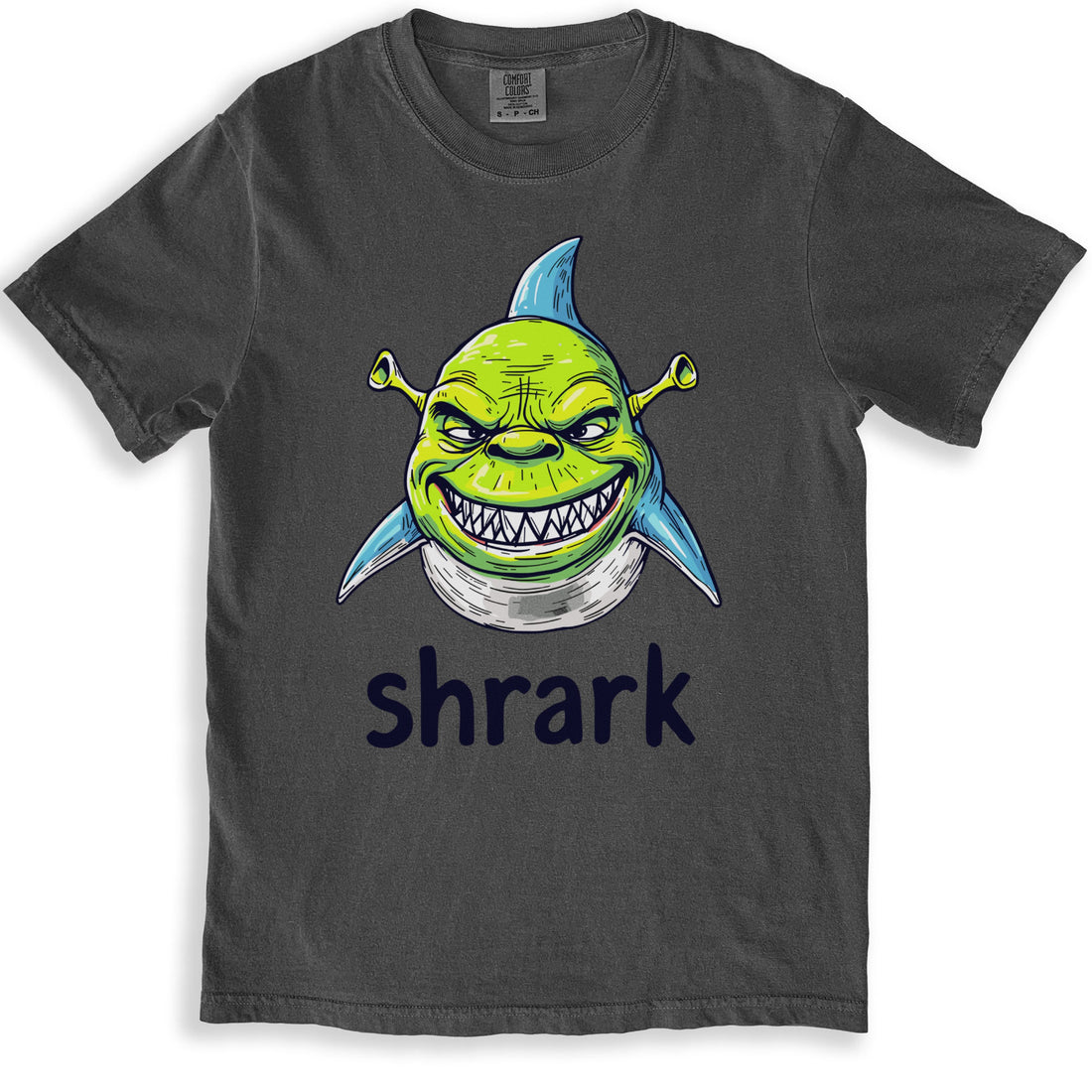 Funny Shrek Shark Character Graphic Tee Shirt product