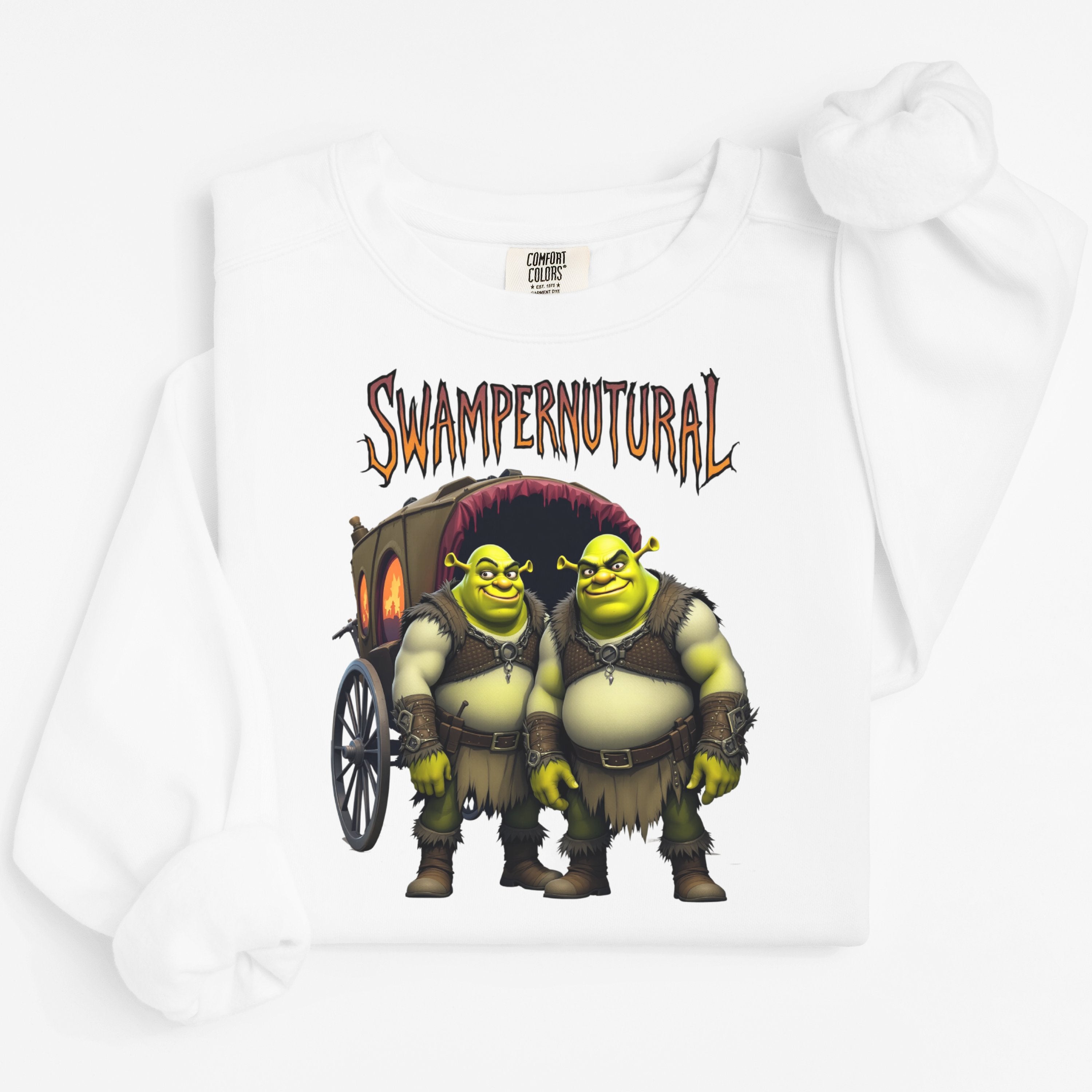 Swampernutural Shrek Couple Graphic Sweatshirt product type