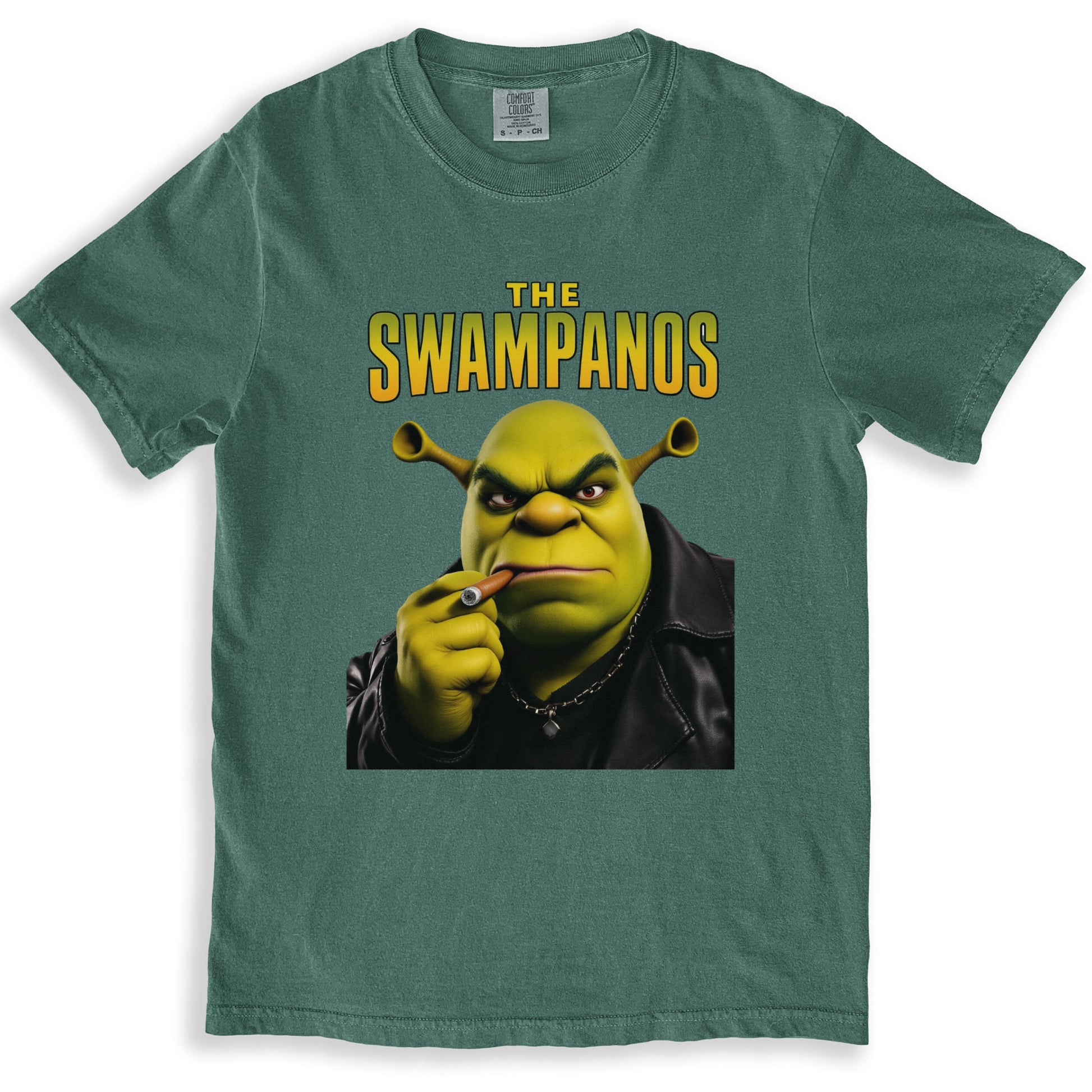 The Swampanos character-themed graphic tee product