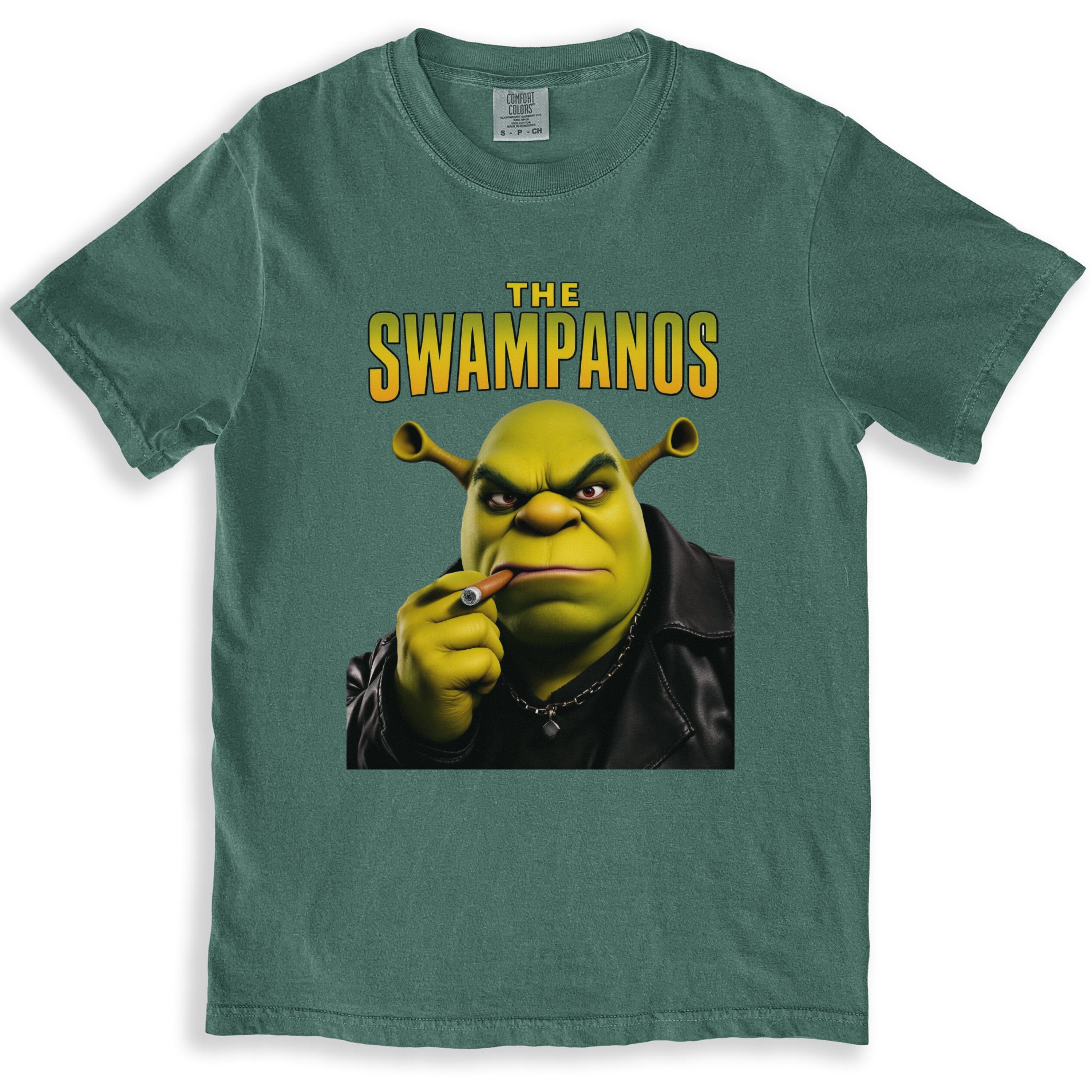 The Swampanos character-themed graphic tee product
