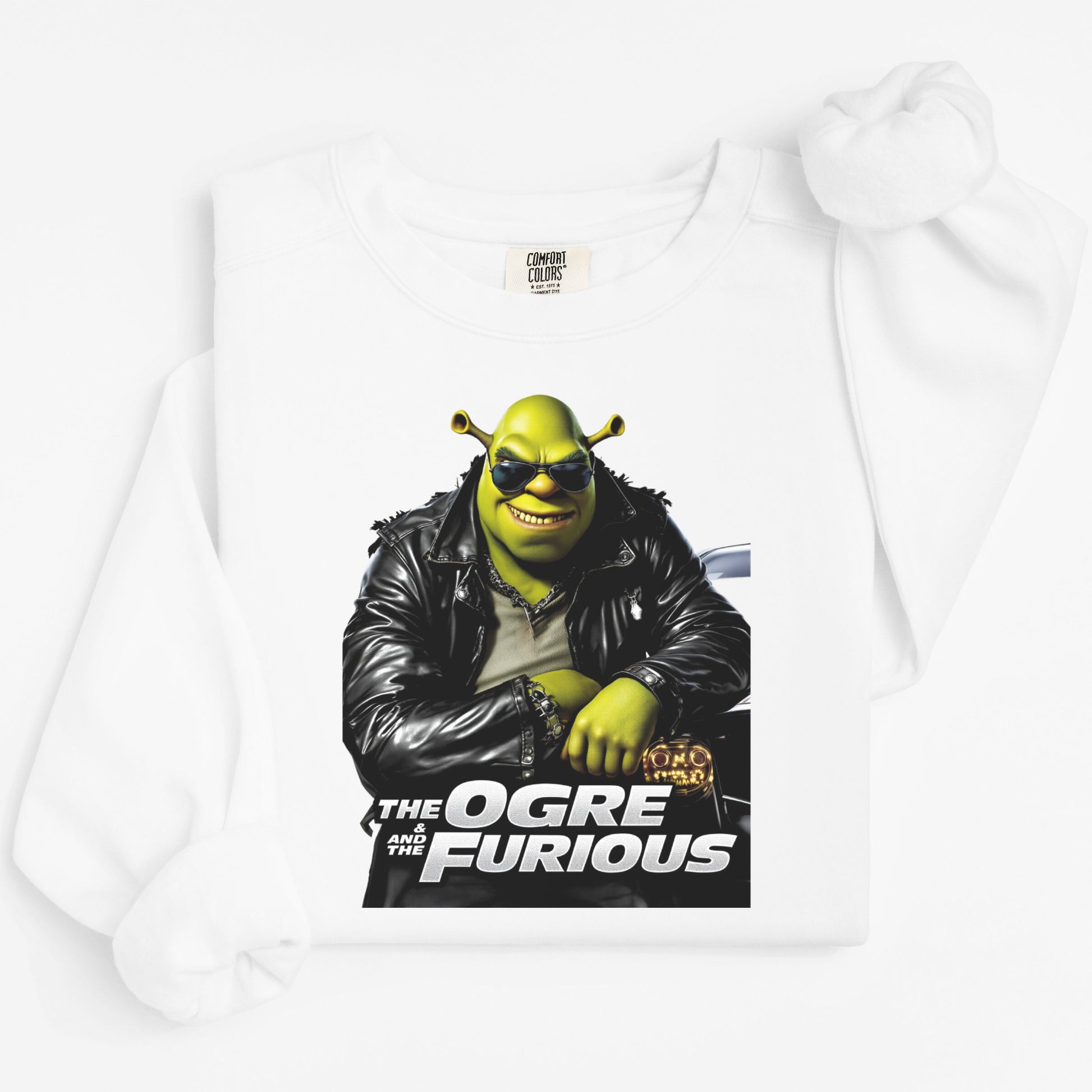 The Ogre and The Furious White Graphic Sweatshirt product type