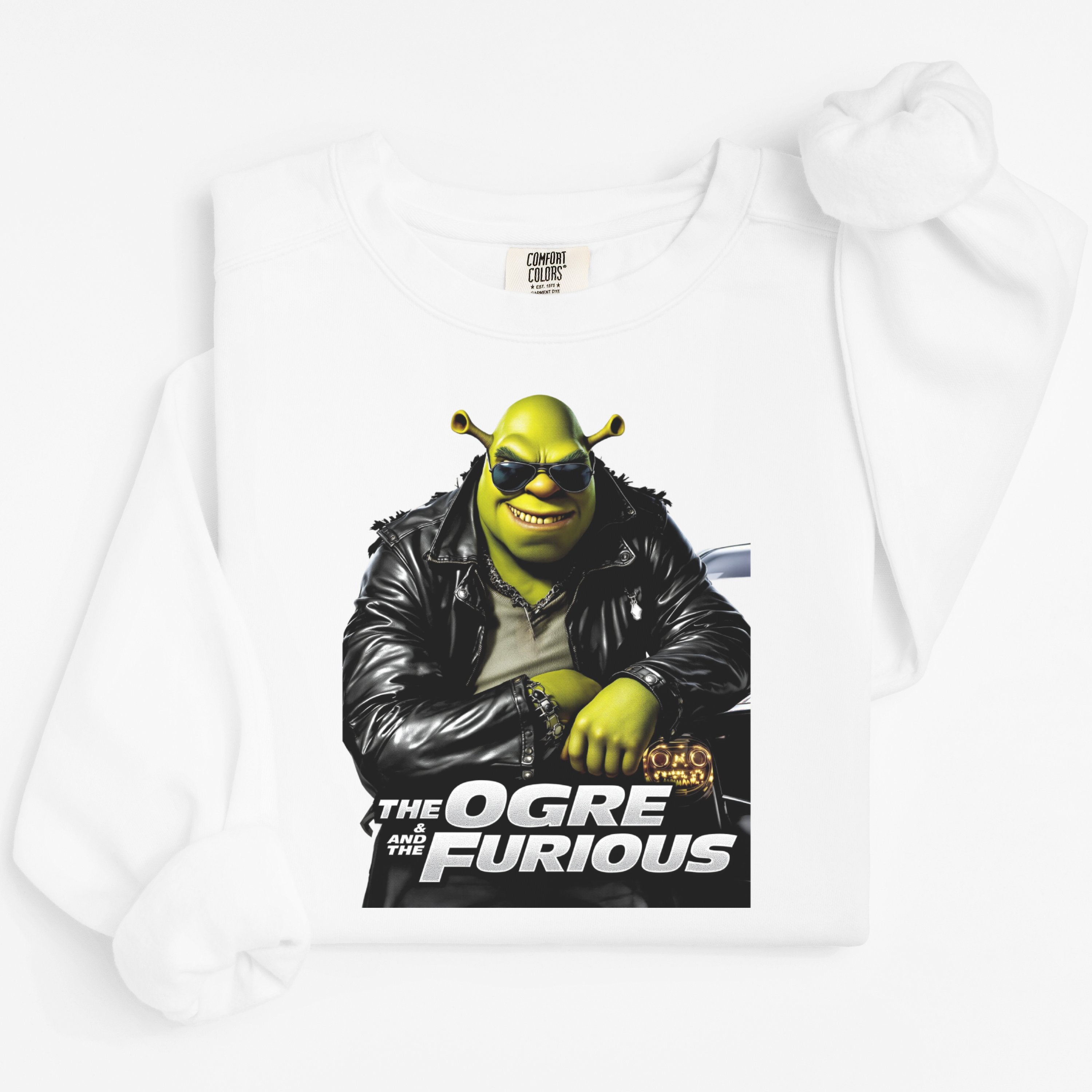 The Ogre and The Furious White Graphic Sweatshirt product type