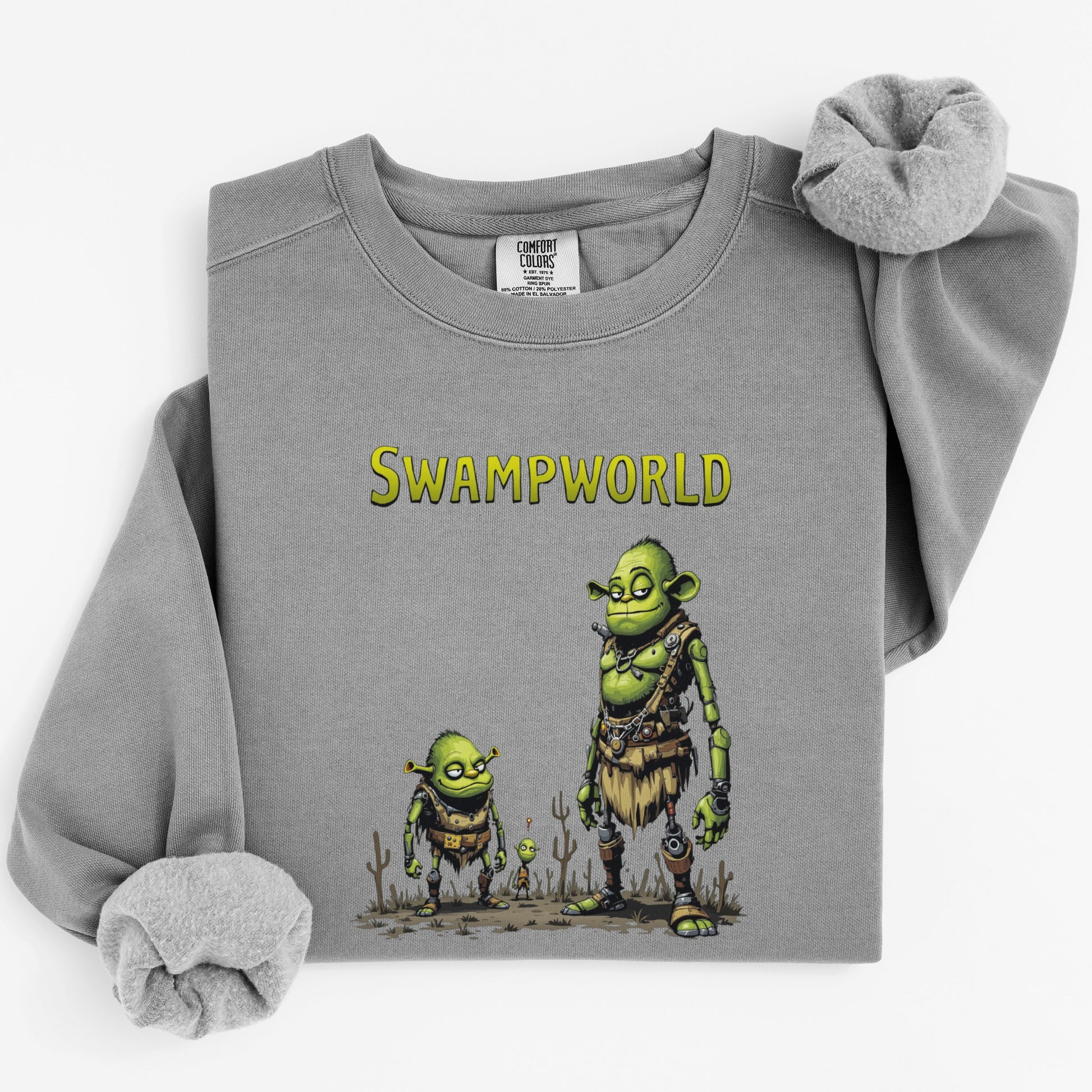 Swampworld Robot Design Grey Crewneck product