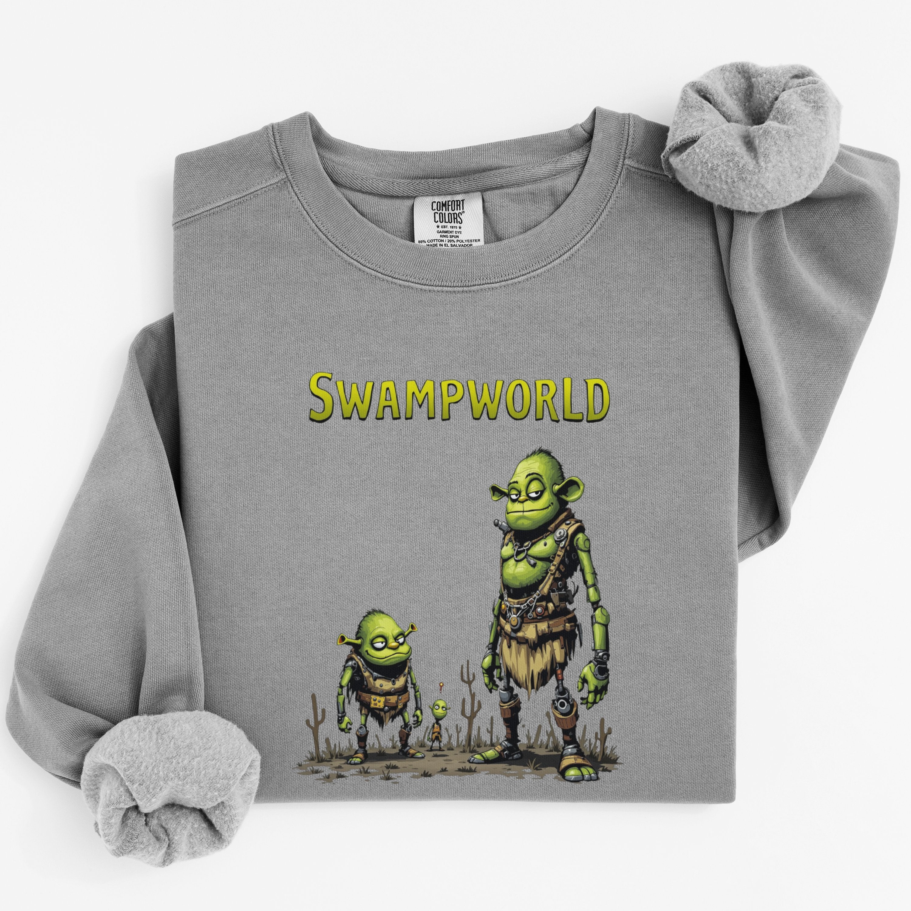 Swampworld Robot Design Grey Crewneck product