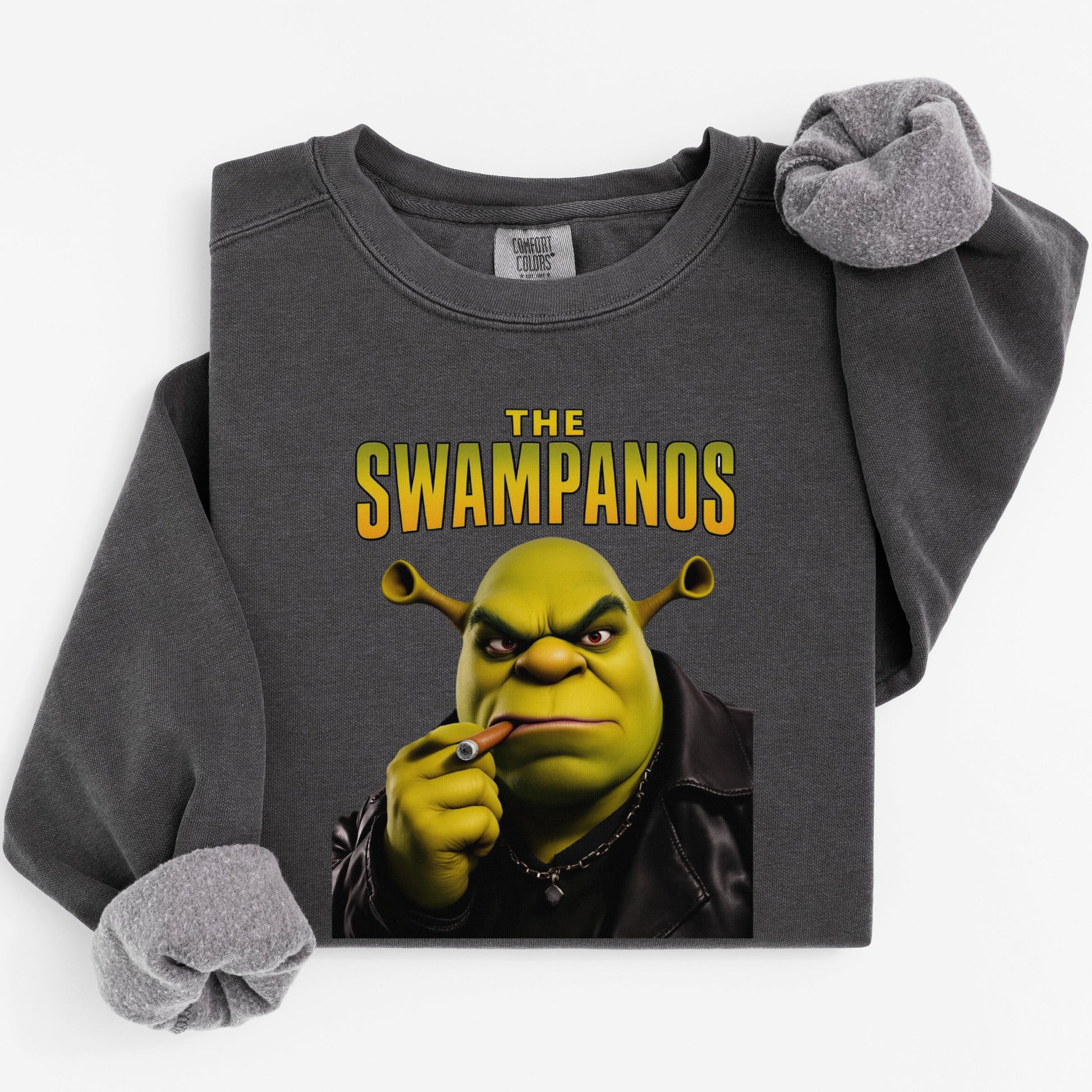 The Swampanos Funny Shrek Inspired Graphic Shirt product type