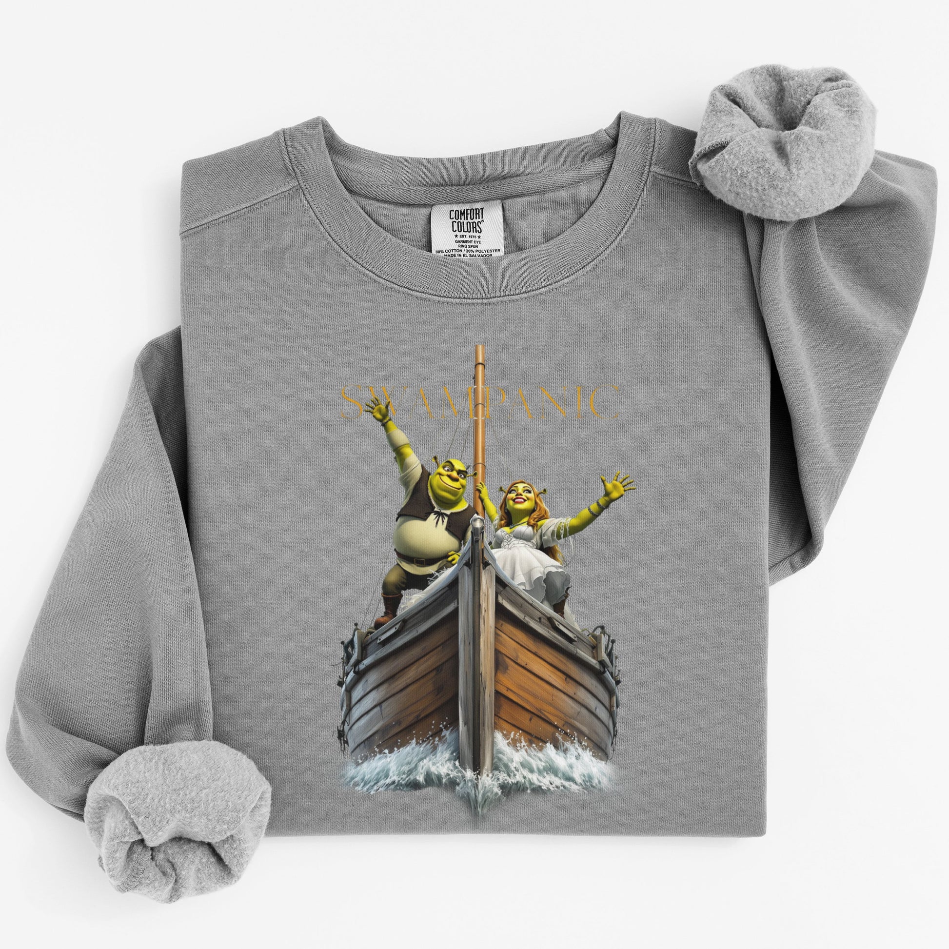 Shrek and Fiona on a Boat Graphic Sweatshirt product type