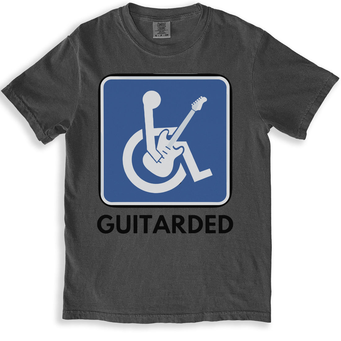 Humorous Guitar Player Wheelchair Symbol T-shirt product