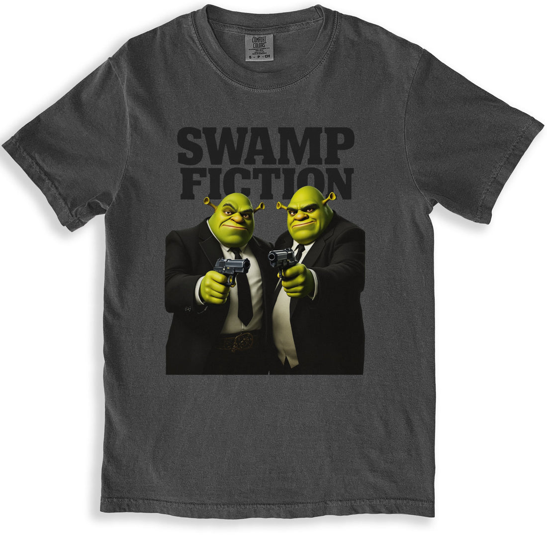 Swamp Fiction Graphic Print Shrek-Themed T-Shirt product