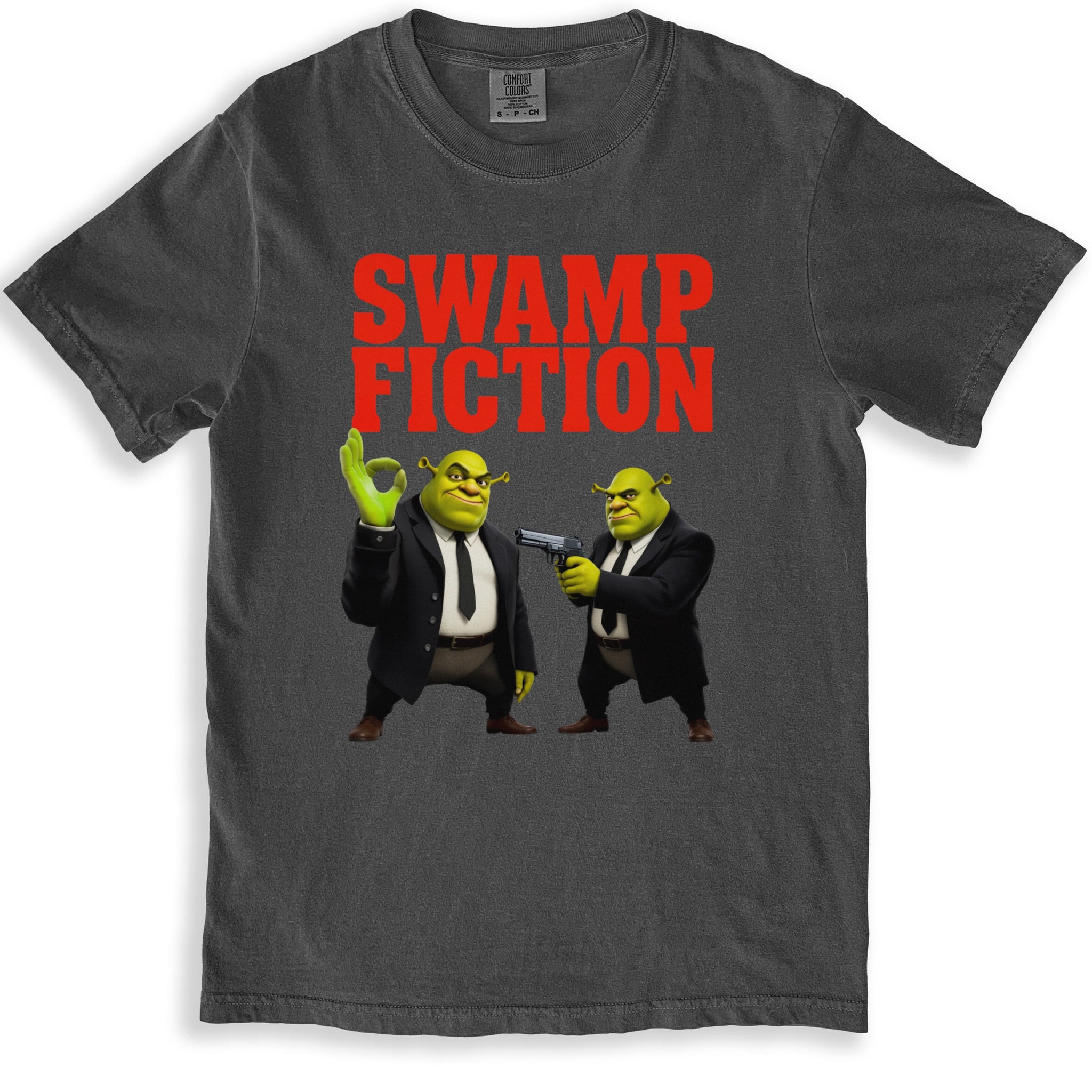 Swamp Fiction Graphic Tee Parody Design Tshirt product type