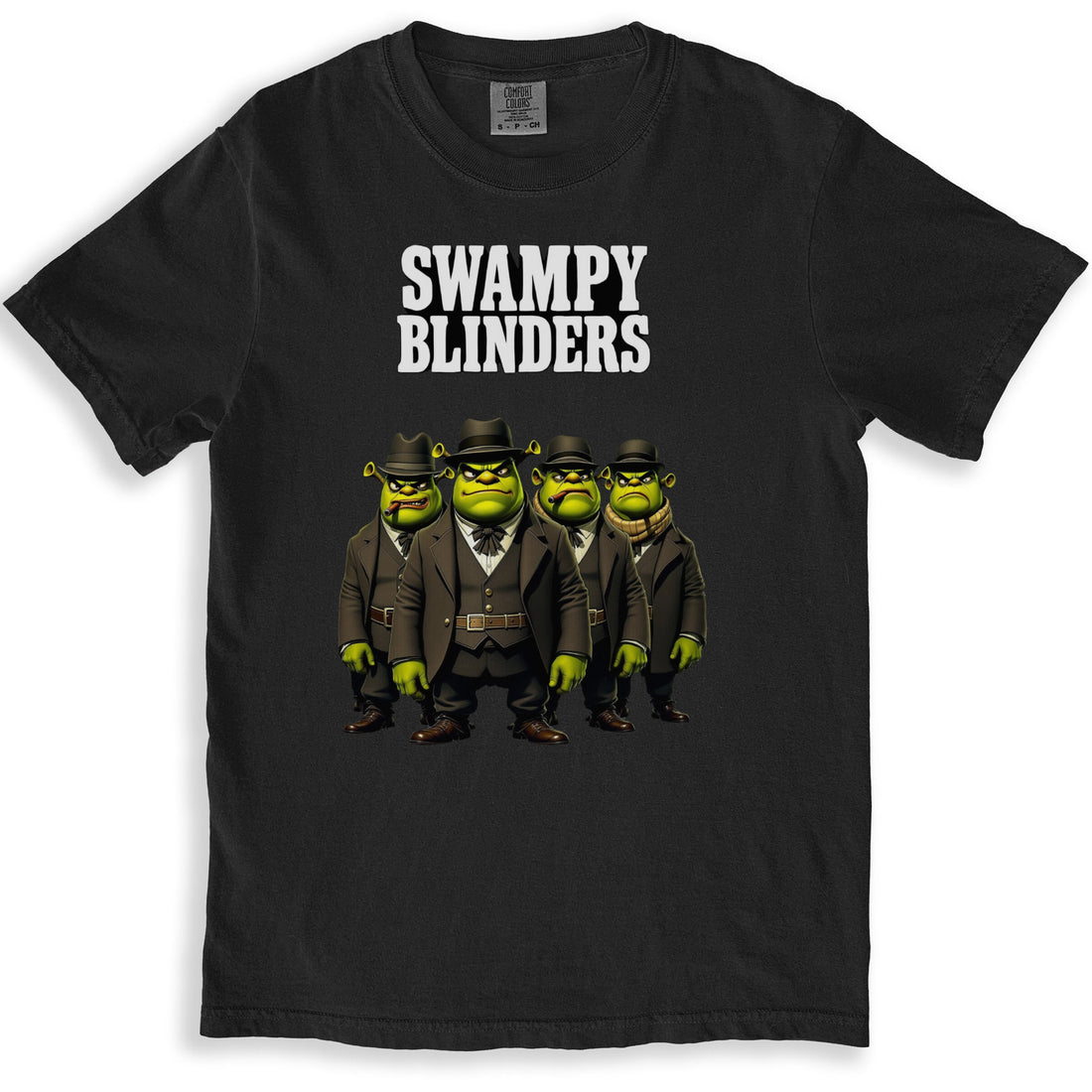 Swampy Blinders Graphic Tee Novelty Fun Product Type