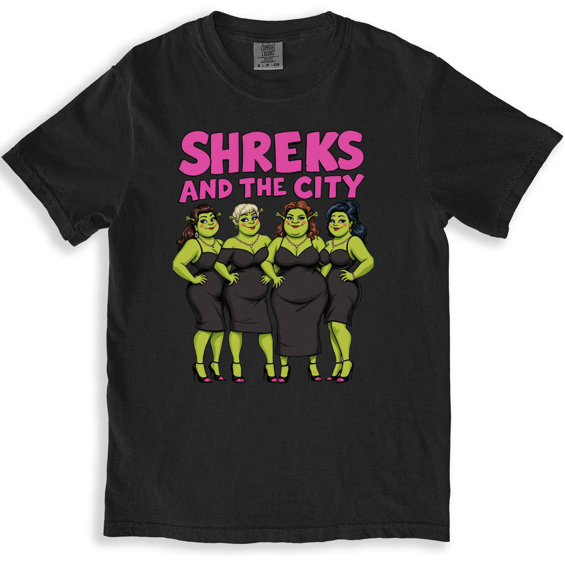 Funny Shreks and The City Graphic Tee product type