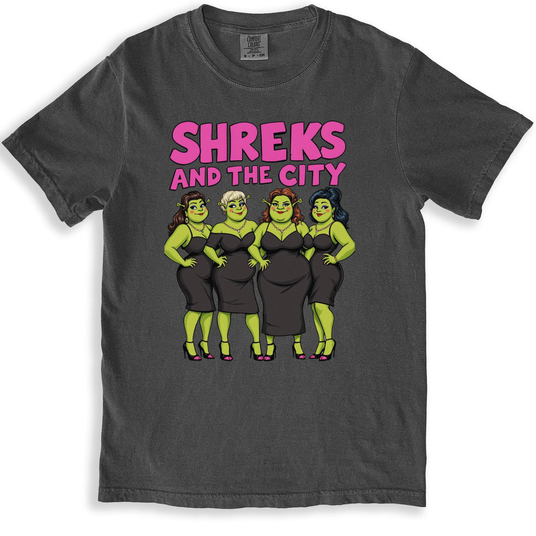 Funny Shreks and The City Graphic Tee product type