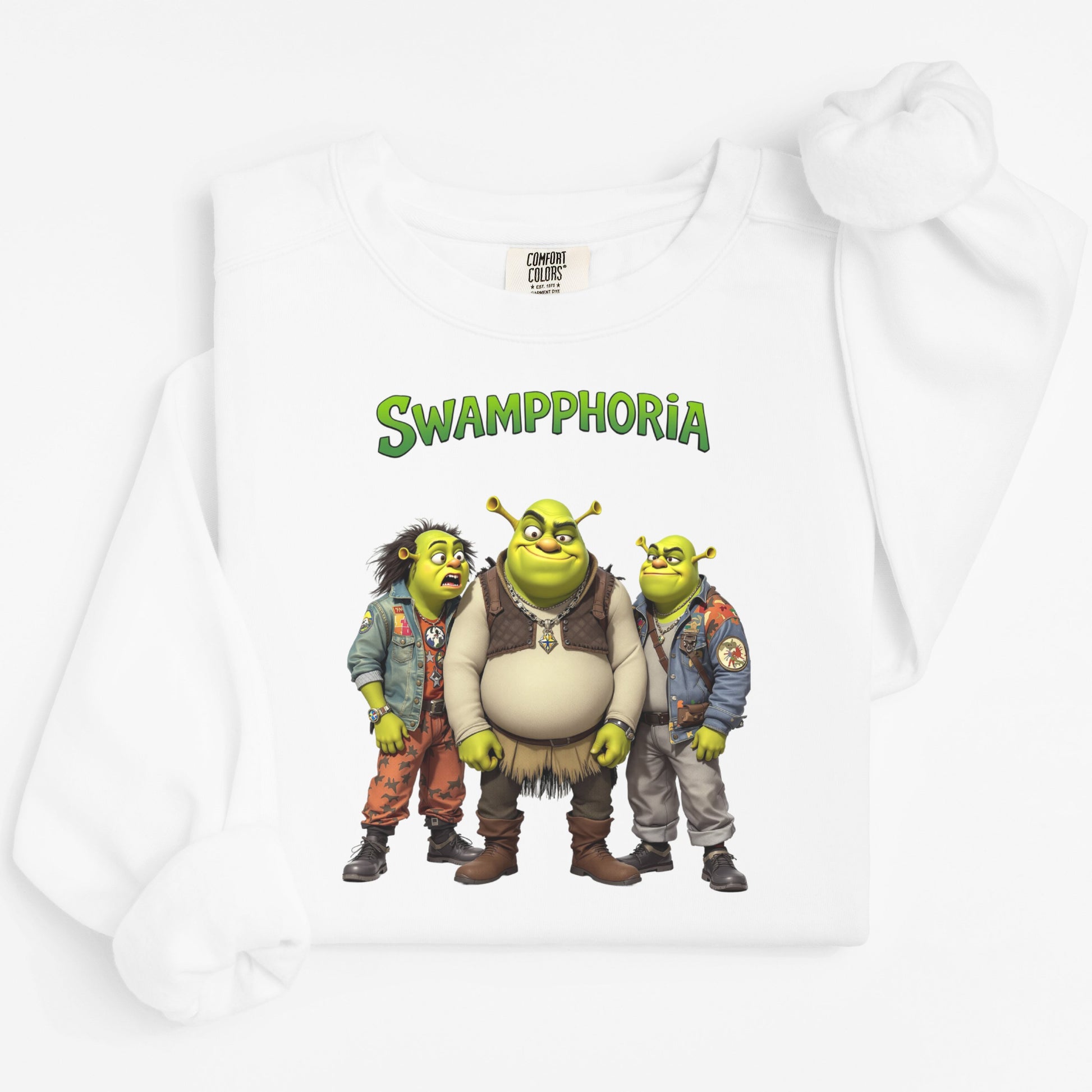 Swampphoria Shrek themed cozy and stylish sweatshirt product