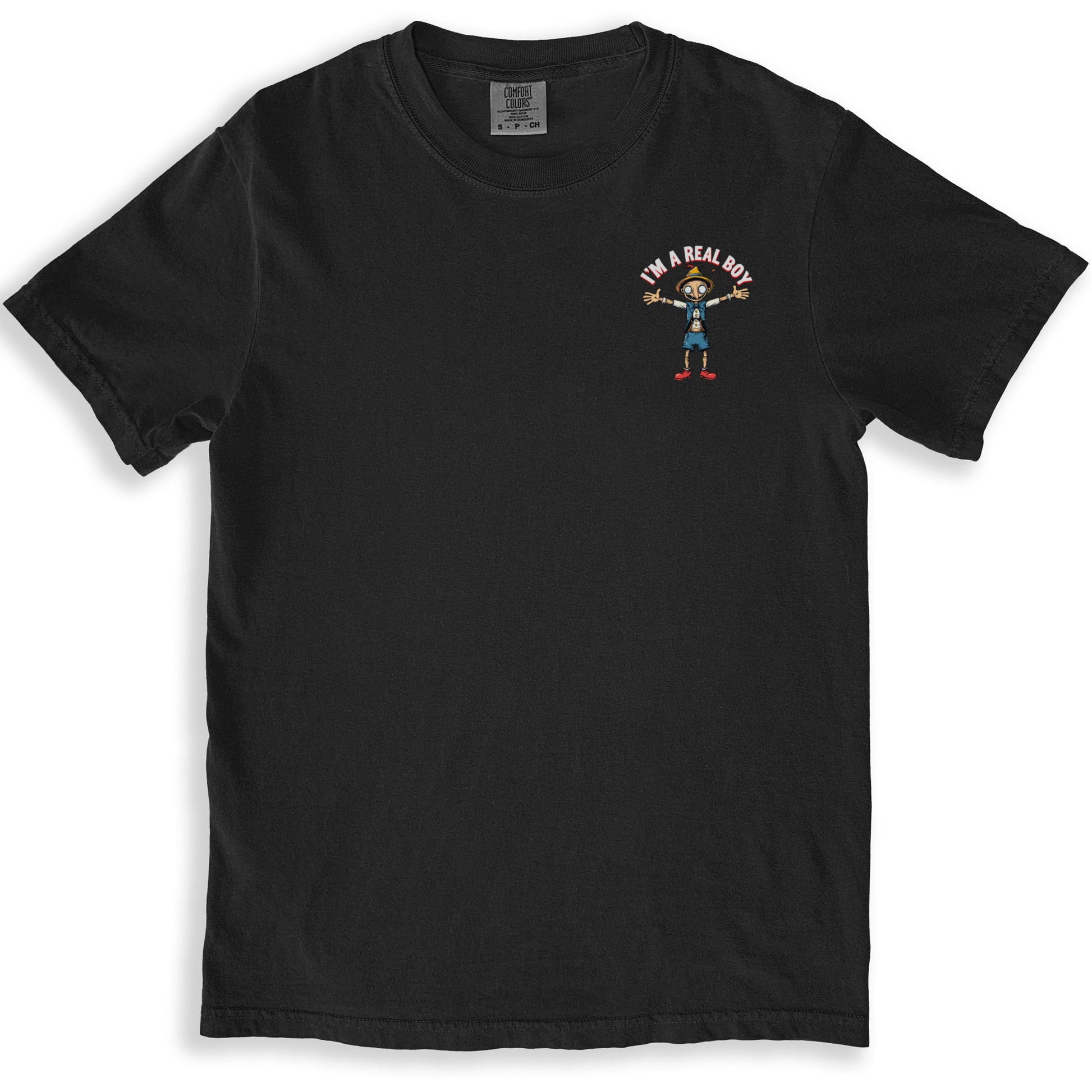I'm a Real Boy Illustration Black T-Shirt product type