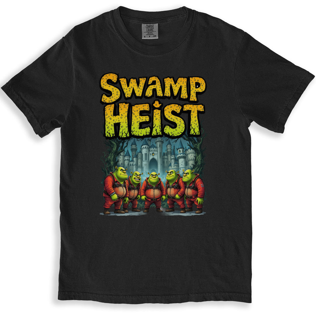 Swamp Heist Graphic Print Black Casual T-Shirt product