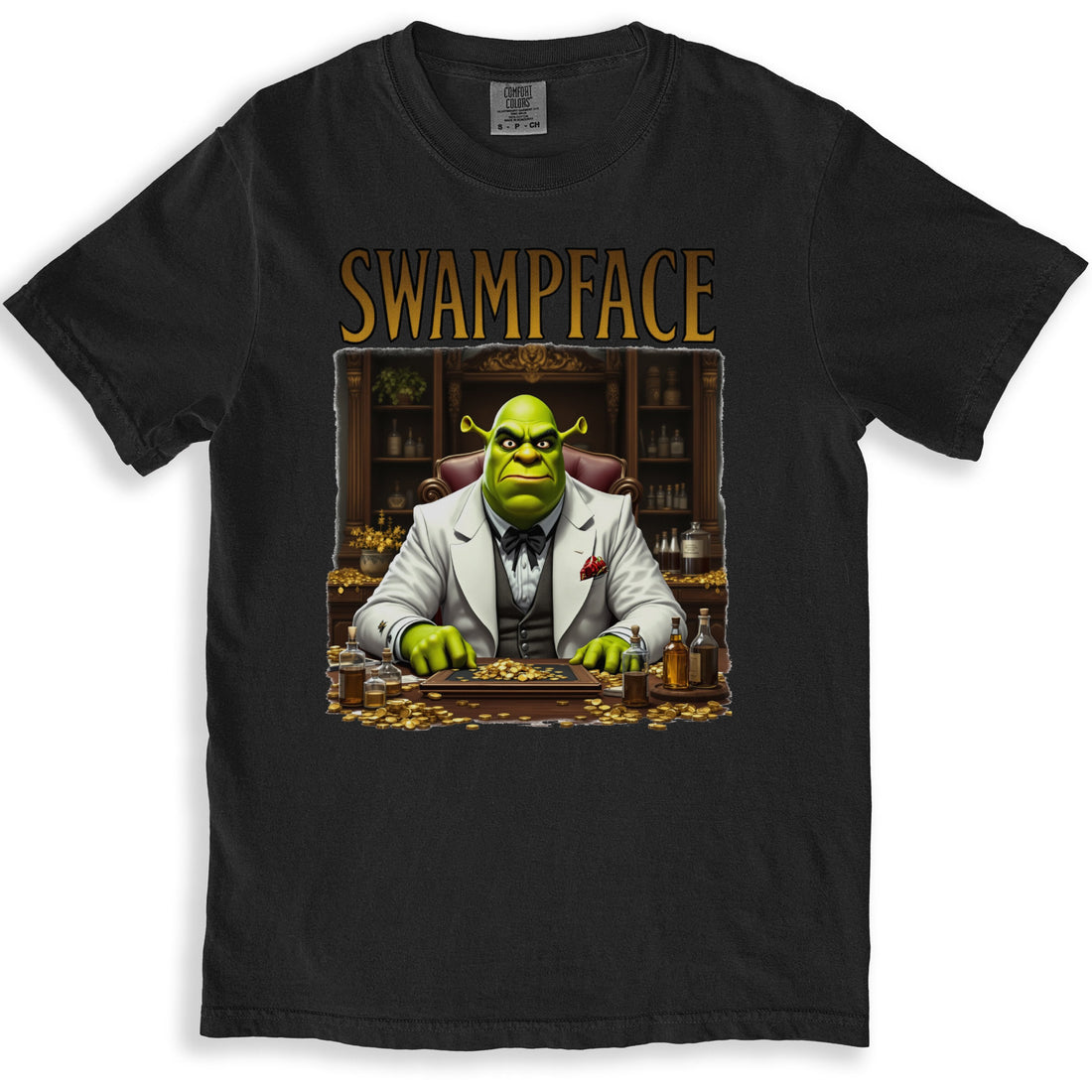 Swampface Graphic T-shirt featuring Shrek character product type