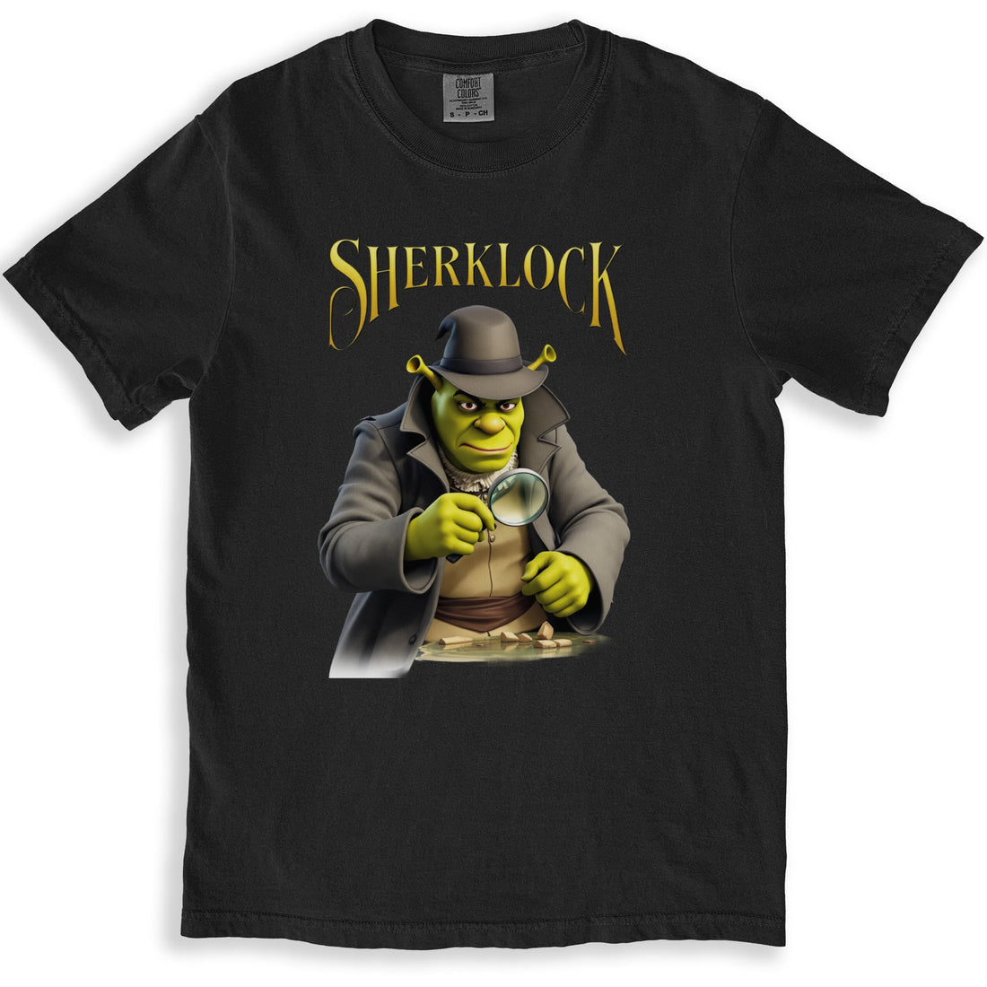 Sherklock Shrek Parody Detective Graphic T-Shirt product