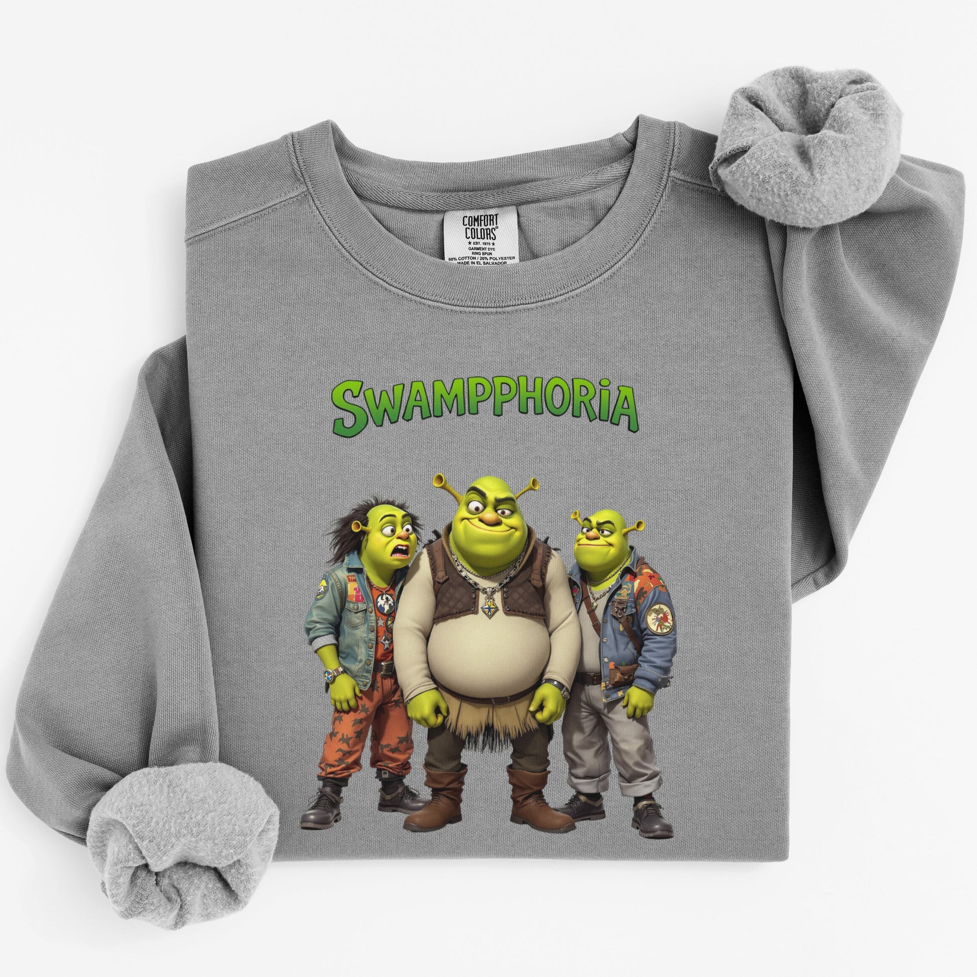 Swamphphoria Shrek Characters Grey Sweatshirt product