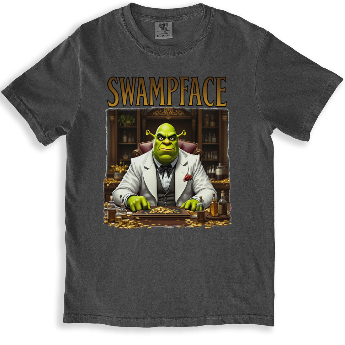 Swampface Graphic T-shirt featuring Shrek character product type