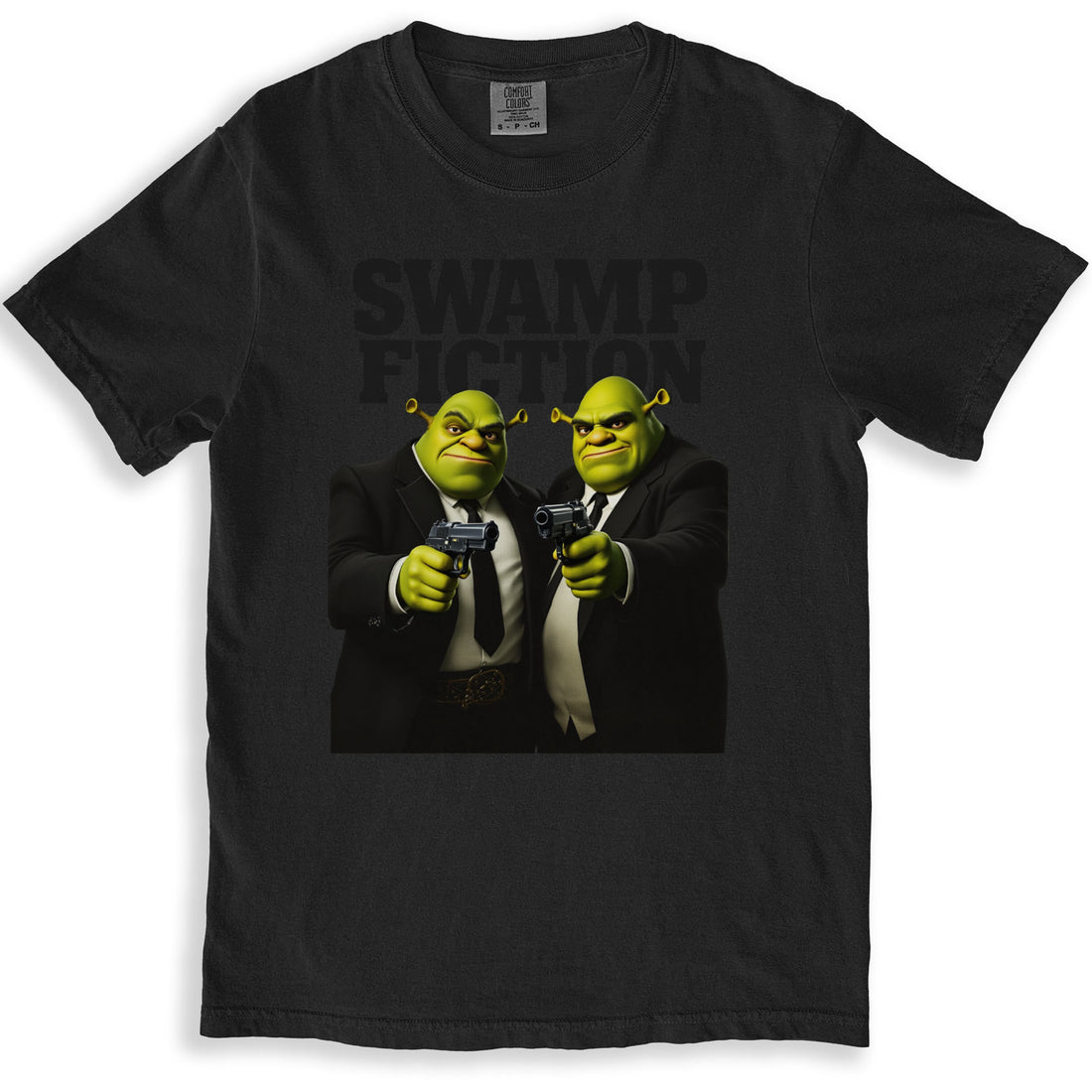 Swamp Fiction Graphic Print Shrek-Themed T-Shirt product