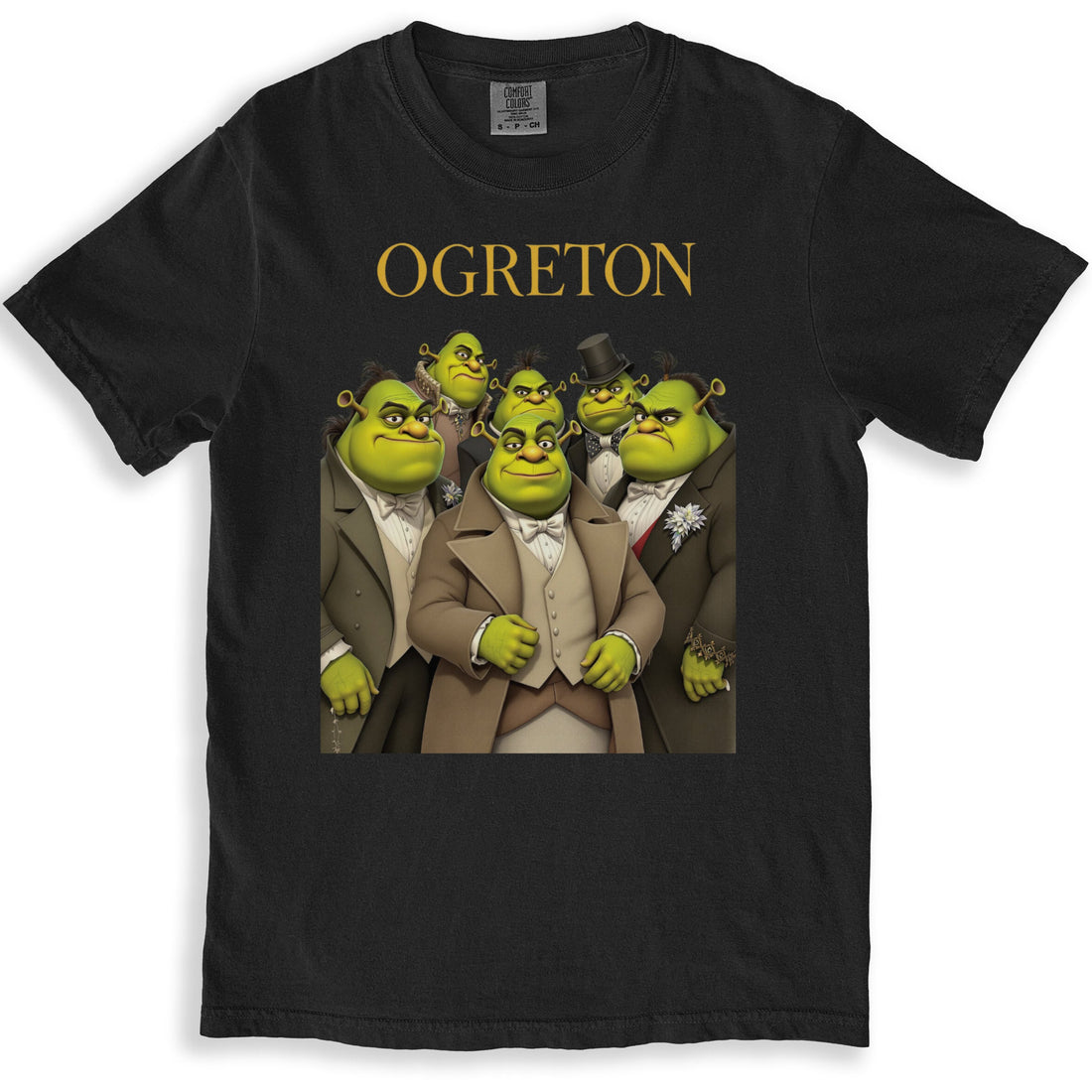 Unique Shrek-inspired Ogretón graphic t-shirt product type