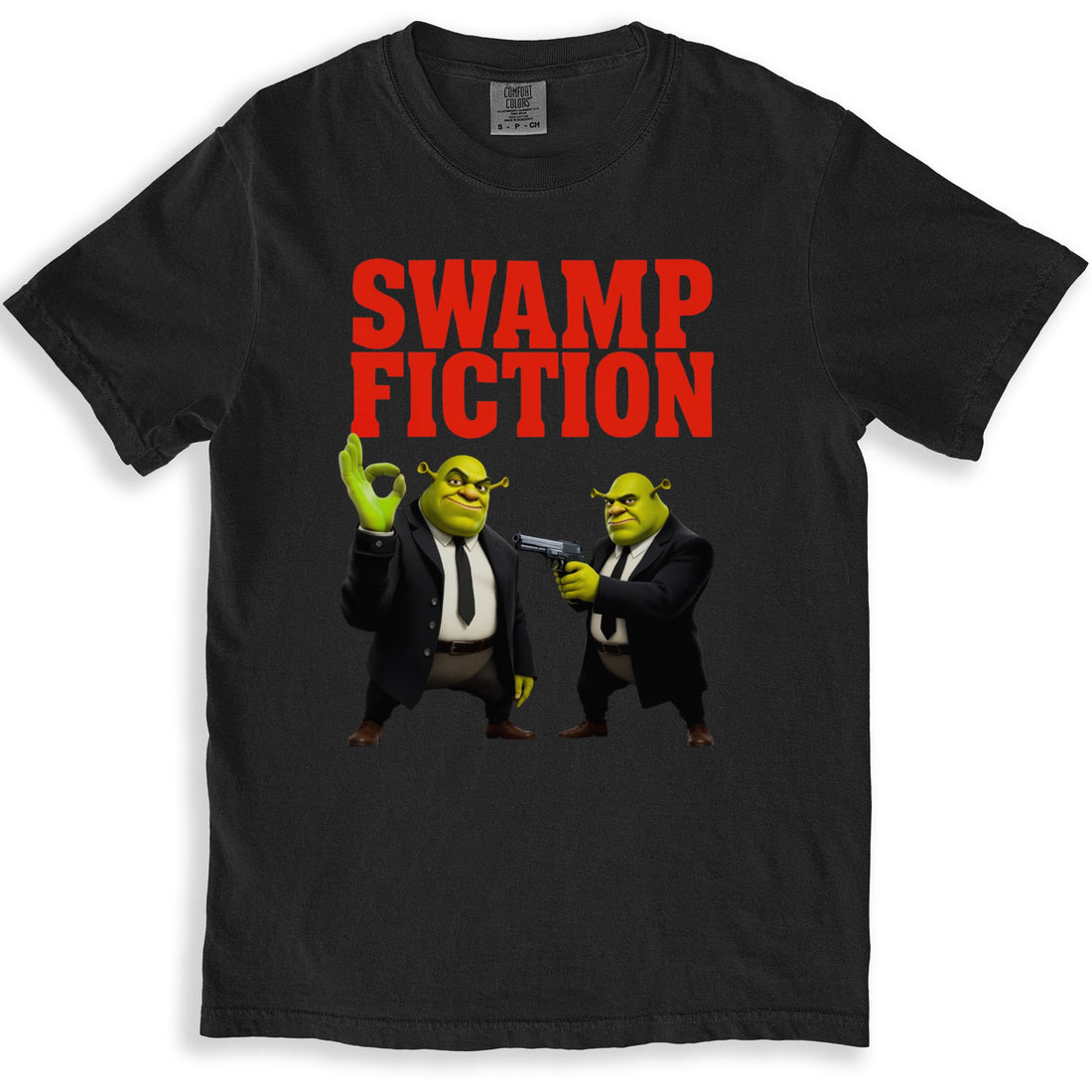Swamp Fiction Graphic Tee Parody Design Tshirt product type