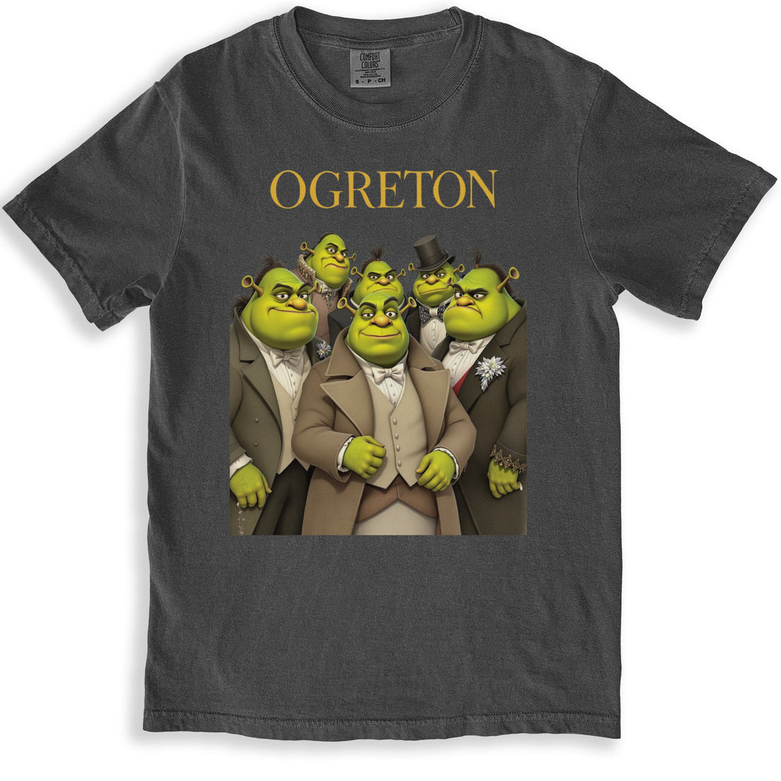 Unique Shrek-inspired Ogretón graphic t-shirt product type
